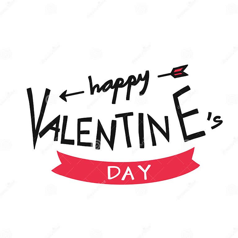 Happy Valentine s Day Word Lettering Illustration Stock Illustration pin-on-valentine-s-day