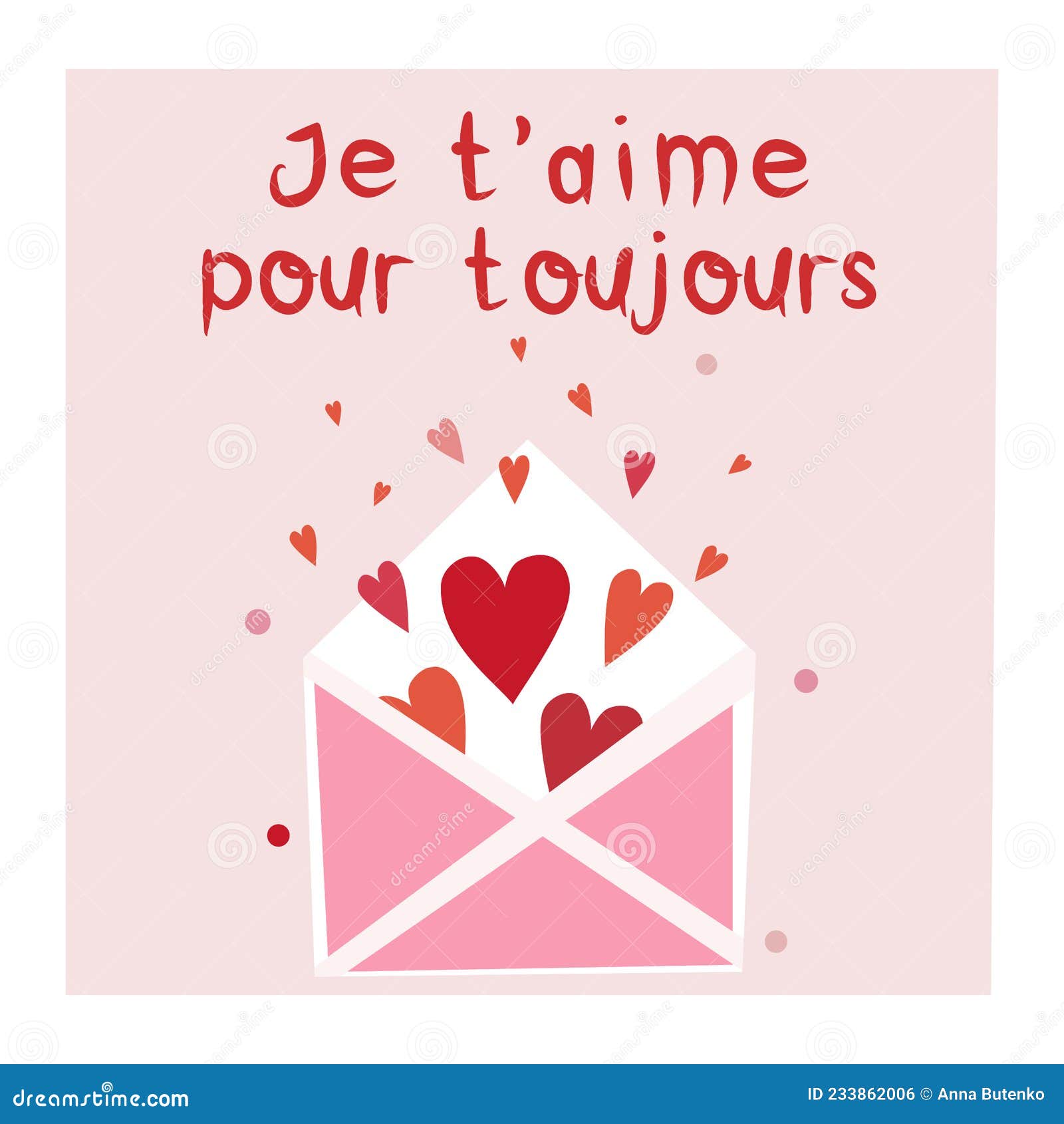 happy valentine   with french lettering.   for web, print, stickers, template, etc.