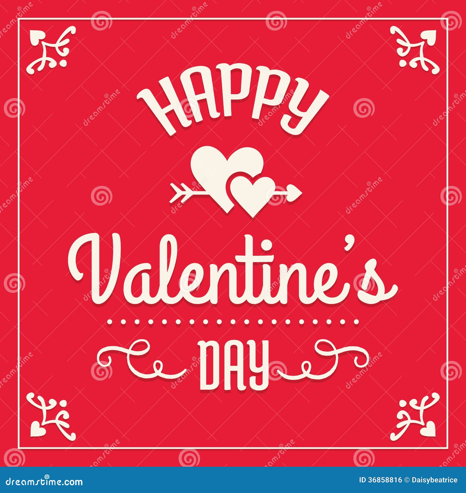 Happy Valentines Day Card Stock Vector Illustration Of Blog 36858816