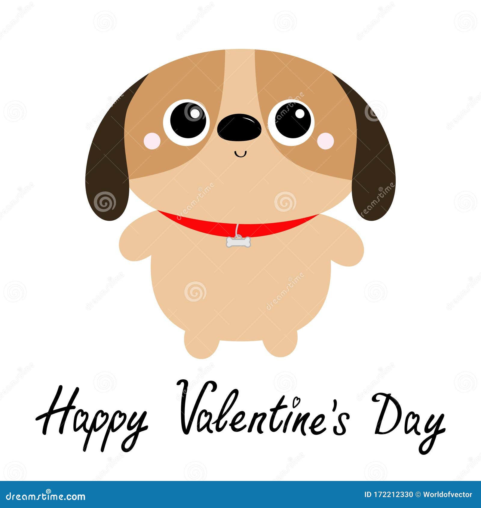 Happy Valentines Day. Dog Toy Icon. Big Eyes. Puppy Pooch Standing. Funny  Kawaii Animal. Kids Print. Cute Cartoon Baby Character Stock Vector -  Illustration of funny, isolated: 172212330