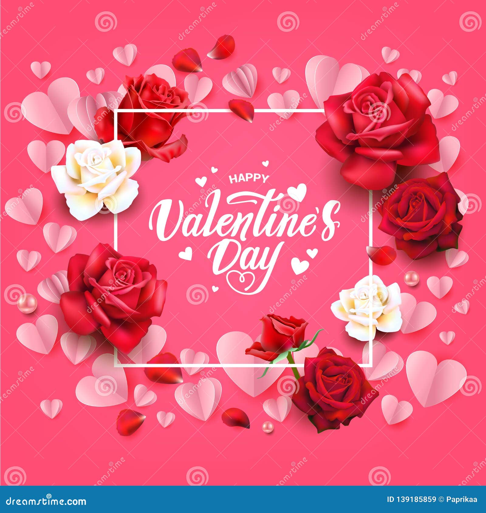Download Floral Valentines Day Vector Stock Vector - Illustration of mother, happy: 139185859