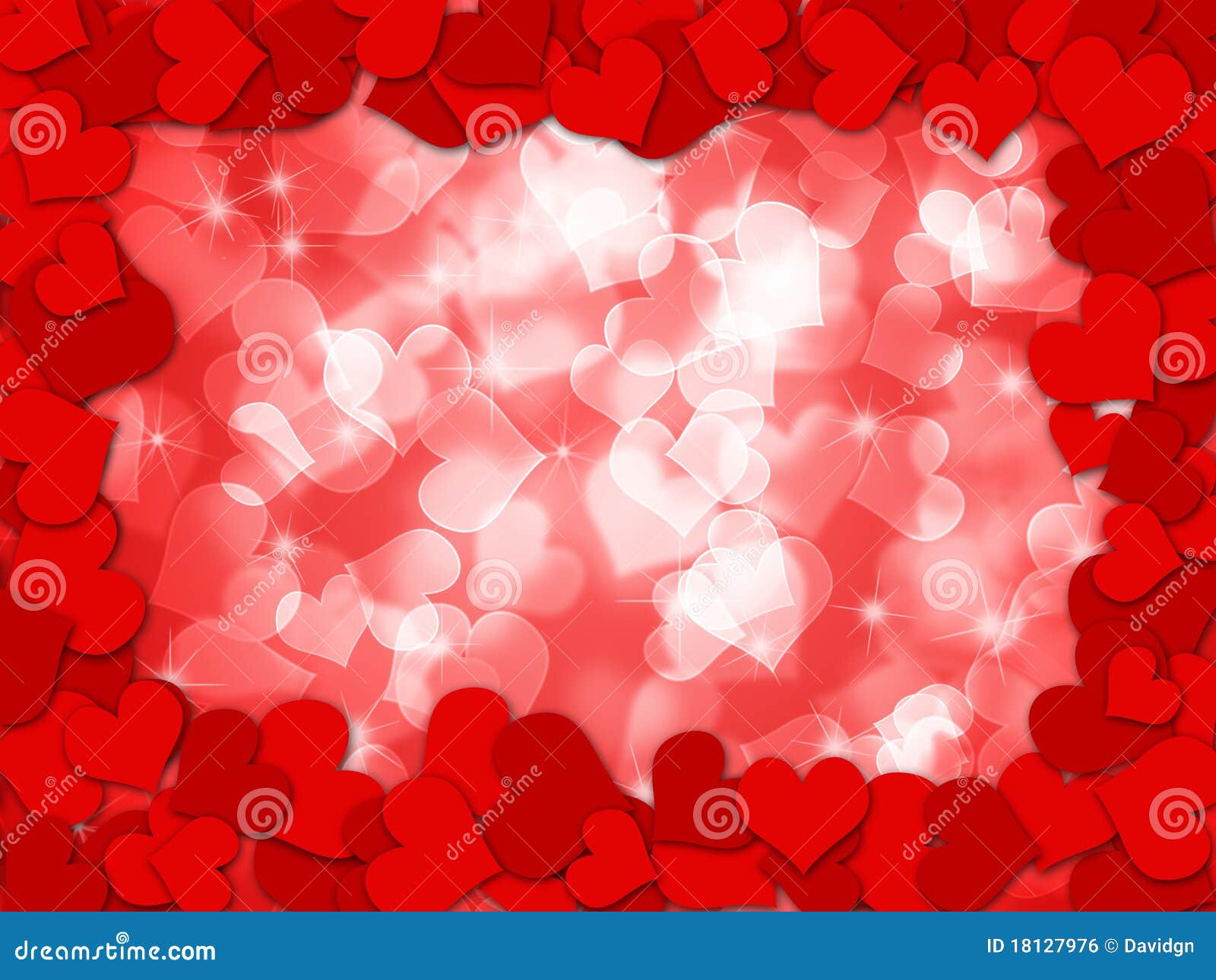 Happy Valentines Day Hearts Border Bokeh Royalty Free Stock Image - Image: 181279761300 x 1065