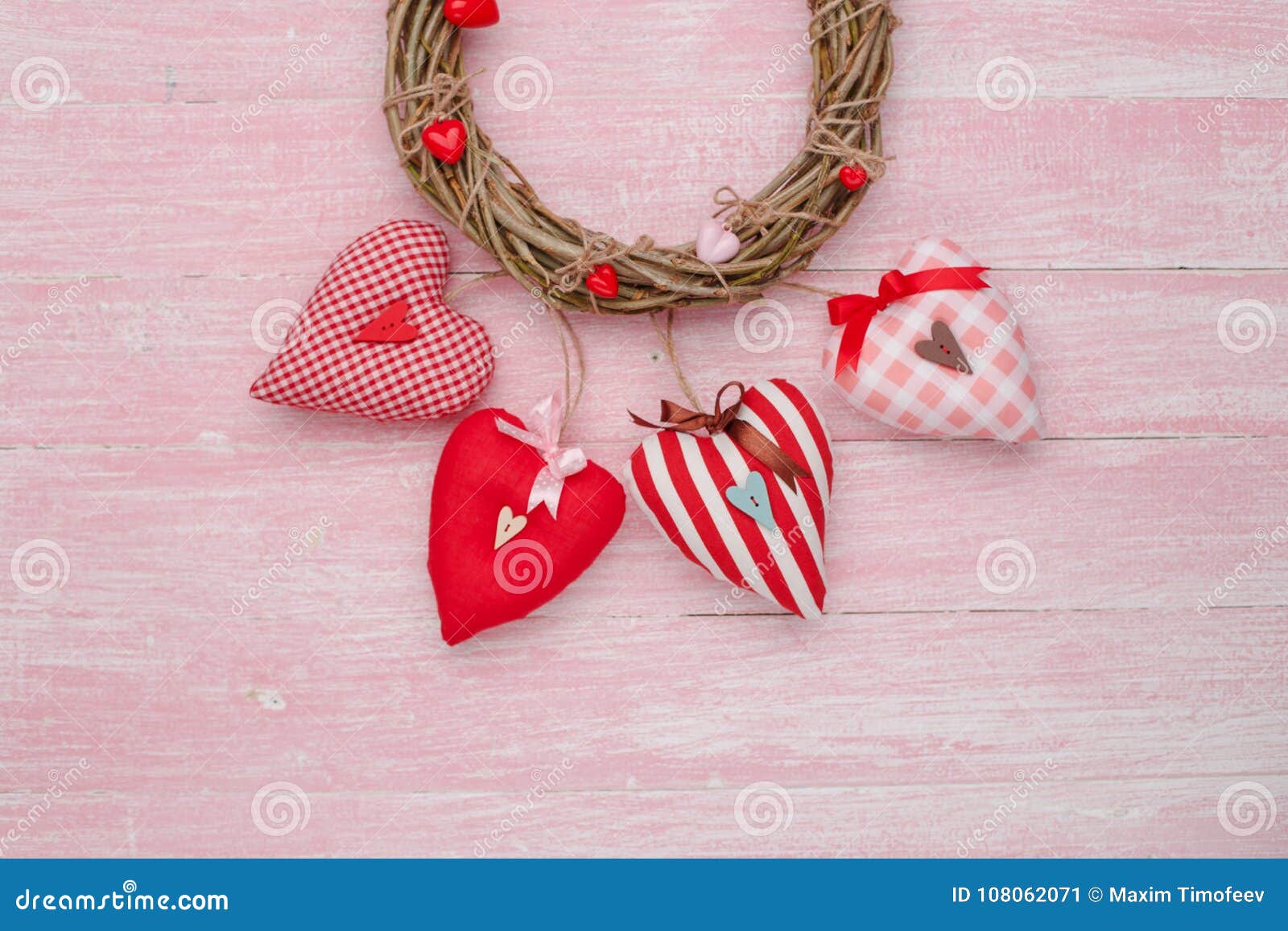 Happy Valentines Day Love Celebration in a Rustic Style . Stock Image ...