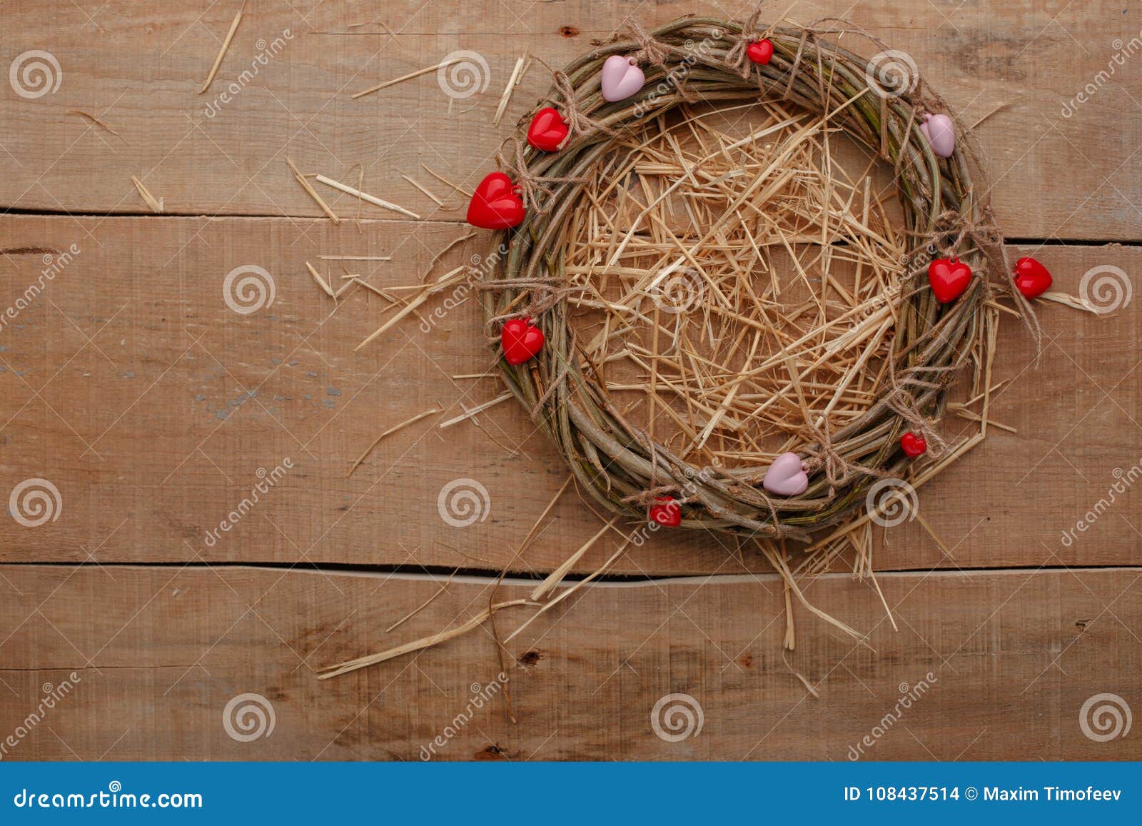 Happy Valentines Day Love Celebration in a Rustic Style . Stock Photo ...