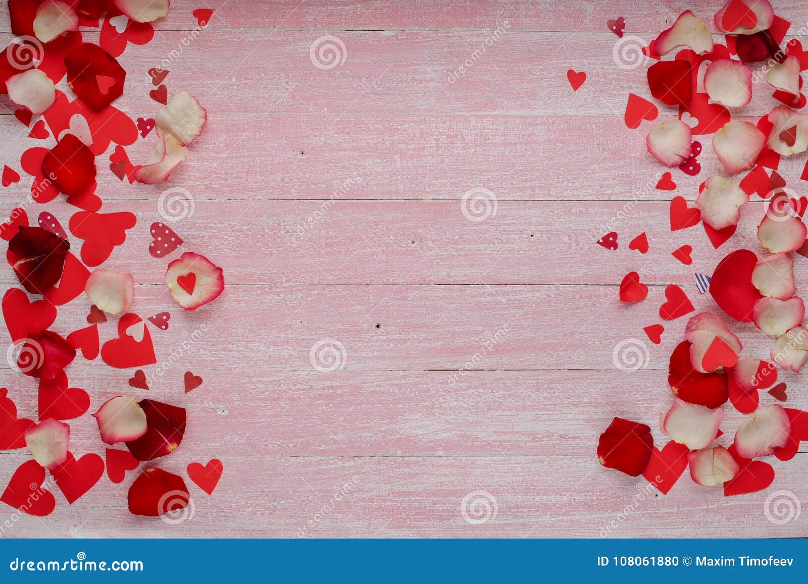 Happy Valentines Day Love Celebration in a Rustic Style Isolated. Stock ...