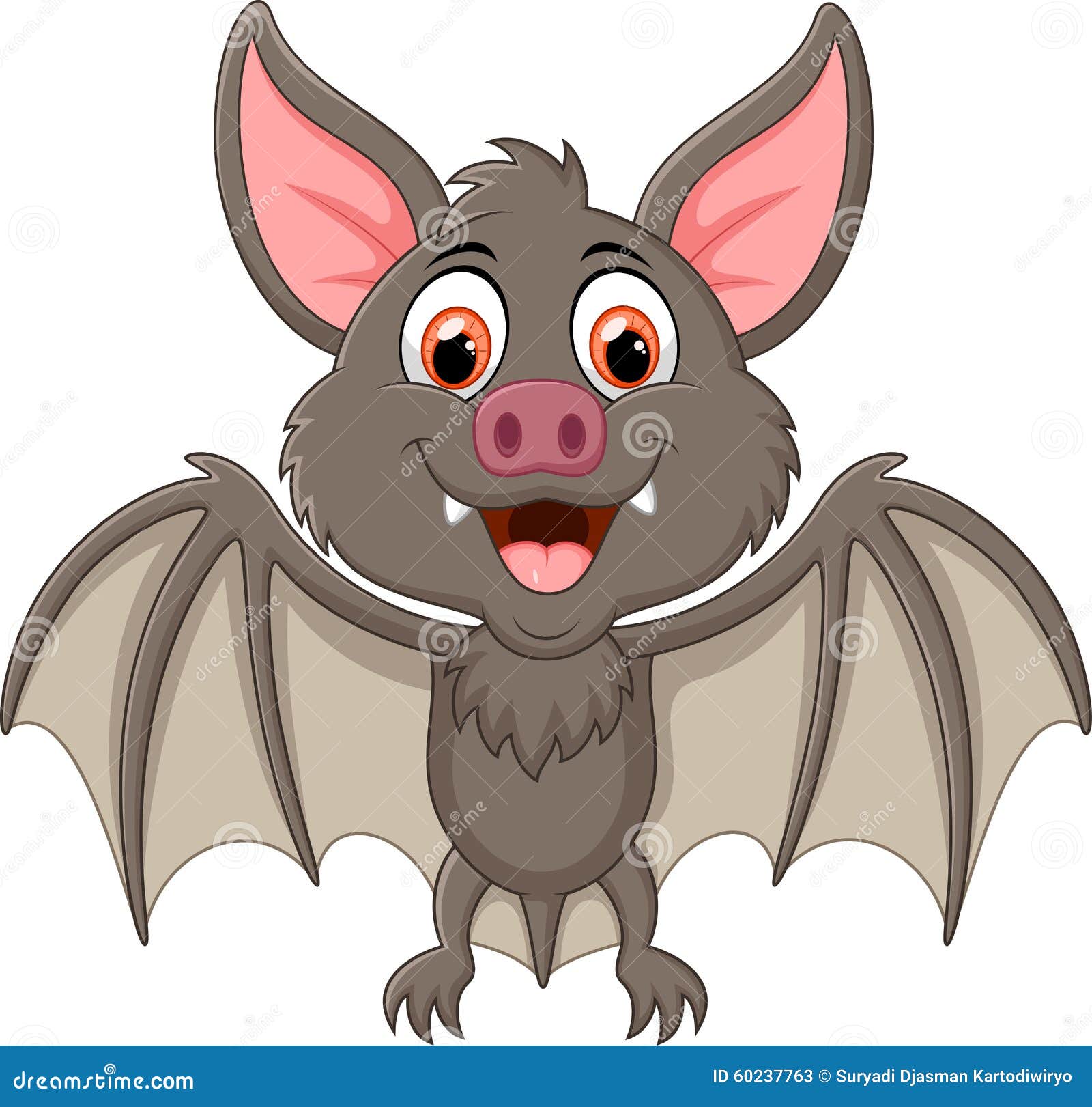 Happy Vampire Bat Cartoon Character Flying Stock Illustration -  Illustration of mouse, cartoon: 60237763