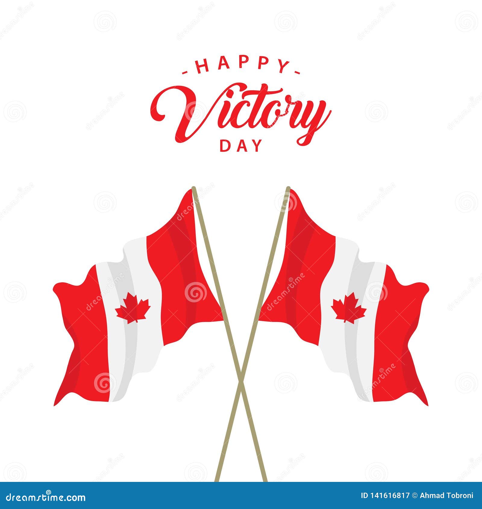 Happy Victory Day Vector Template Design Illustration Stock Vector