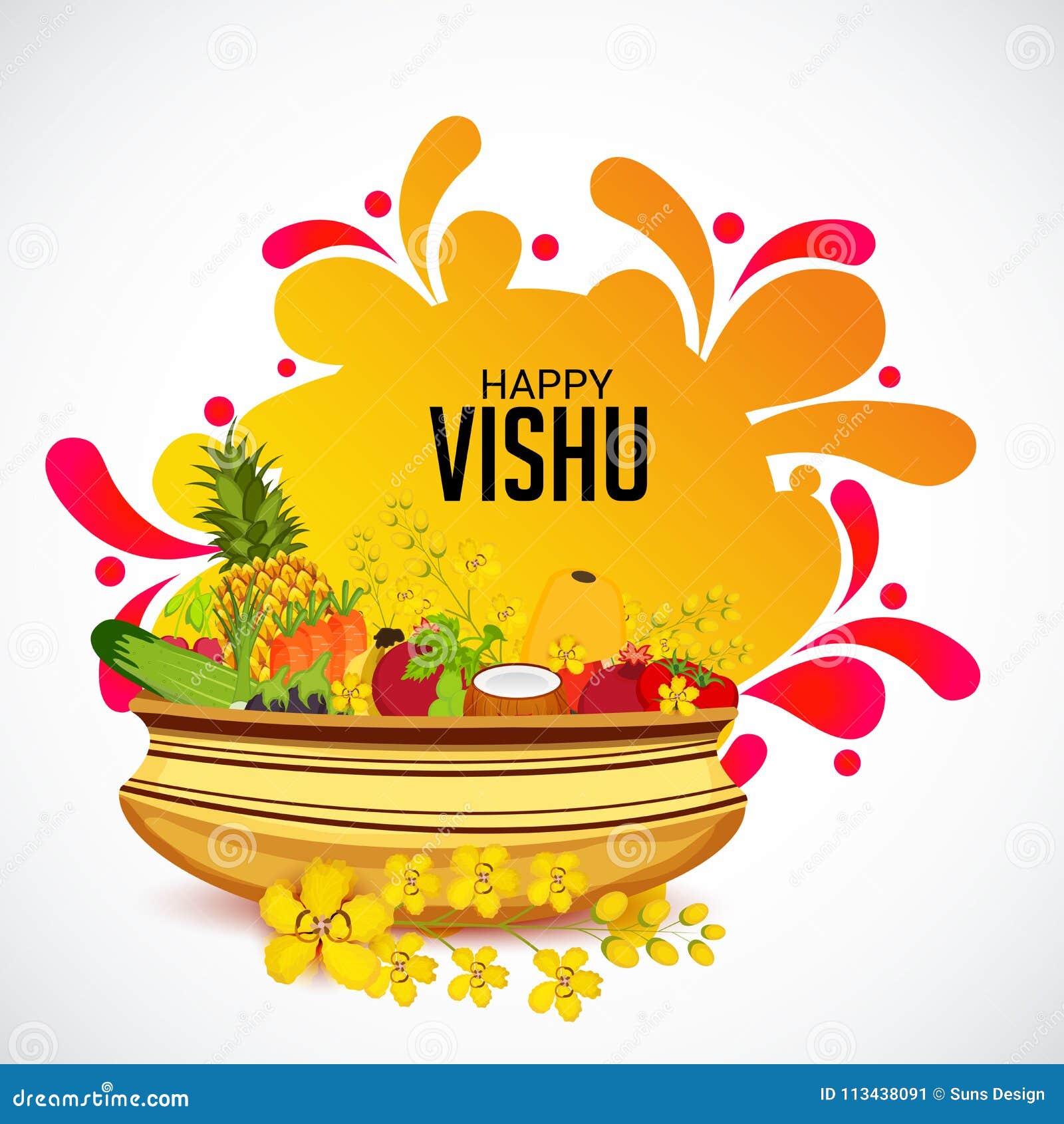 Happy Vishu Stock Illustration Illustration Of Banner 113438091