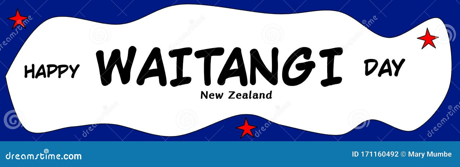 Happy Waitangi Day Banner stock illustration. Illustration of country