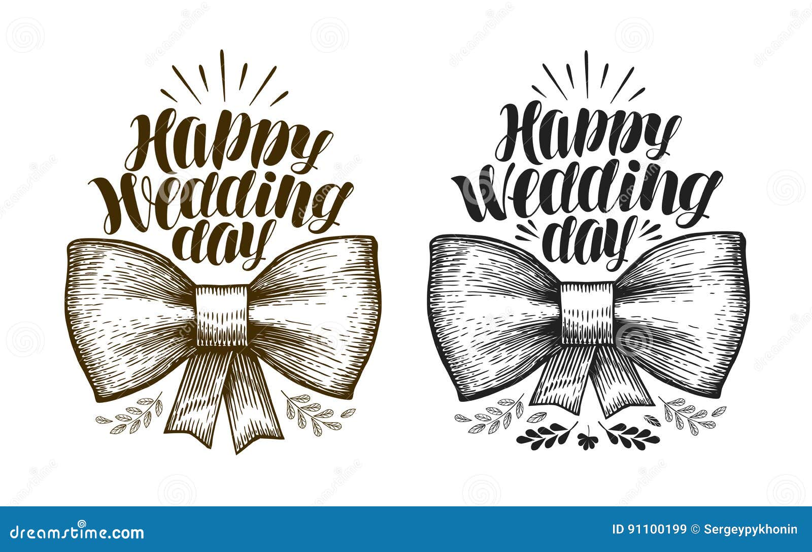 happy wedding day, label. marriage, wed banner. lettering, calligraphy  