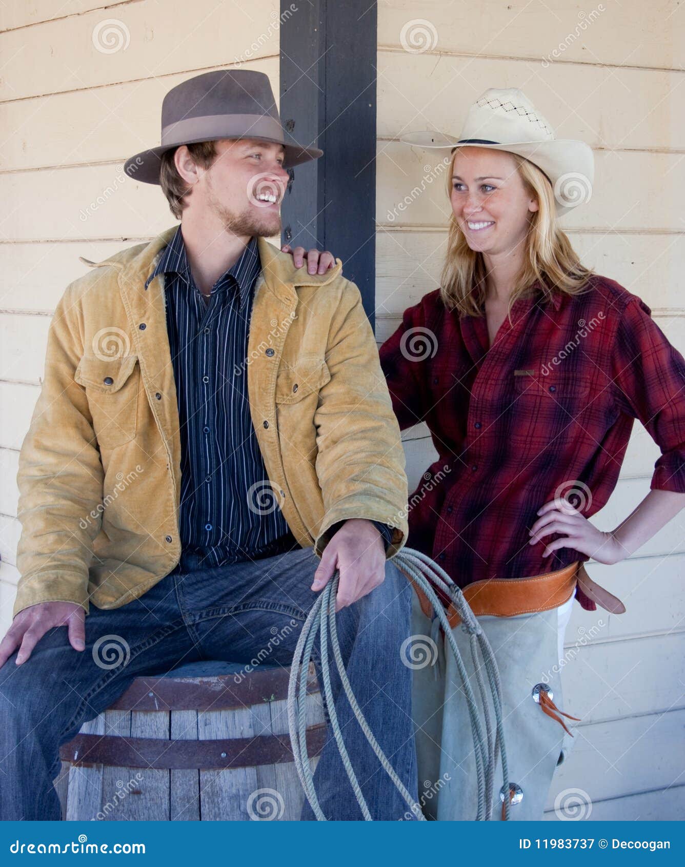 Happy western couple stock image. Image of portrait, female 11983737