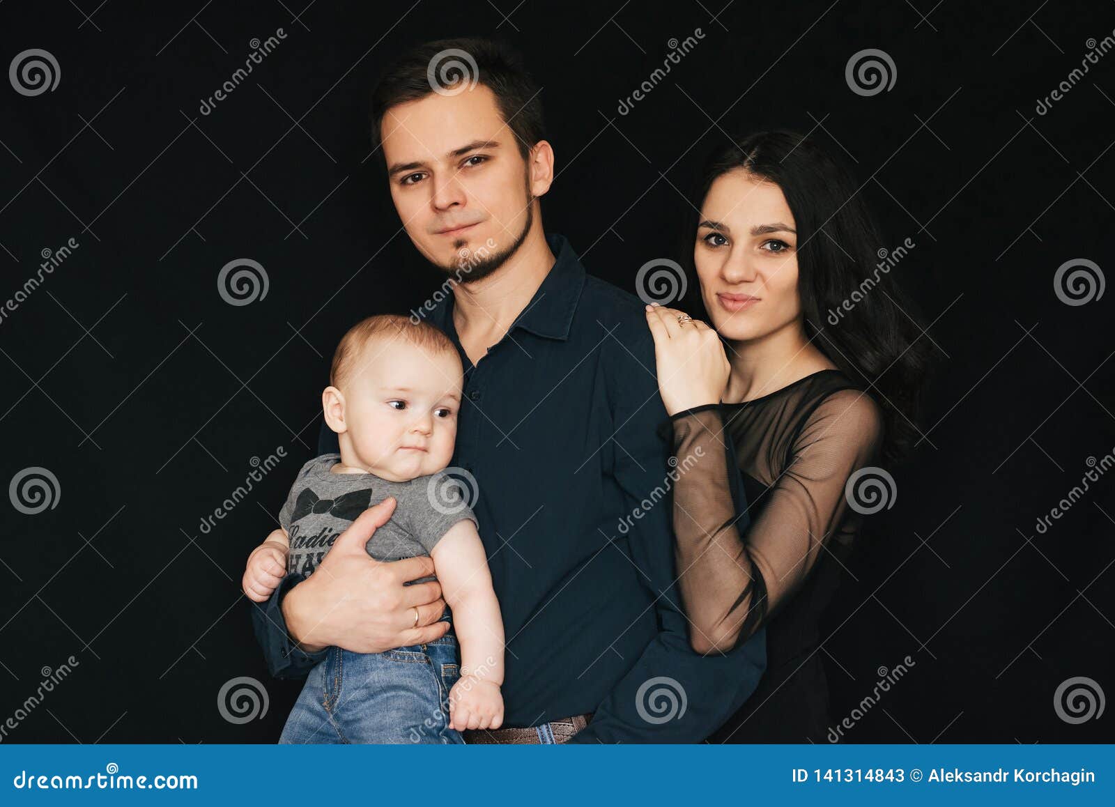 Baby white family black White parents,