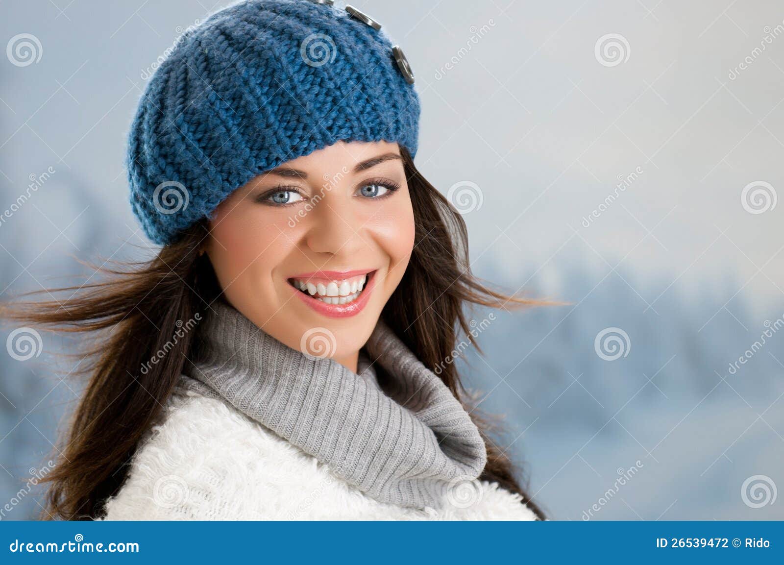 Happy winter girl stock photo. Image of face, girl, cheerful - 26539472