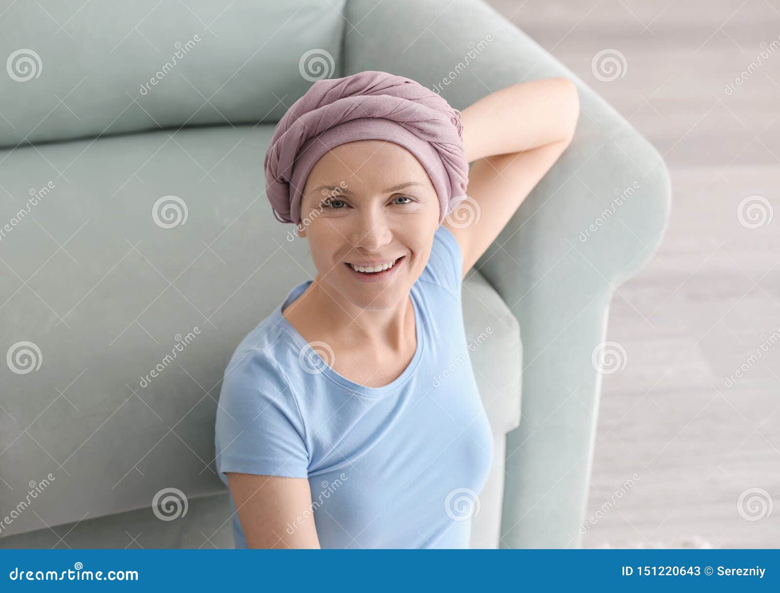 Happy Woman After Chemotherapy At Home Stock Image Image Of Happy Courage