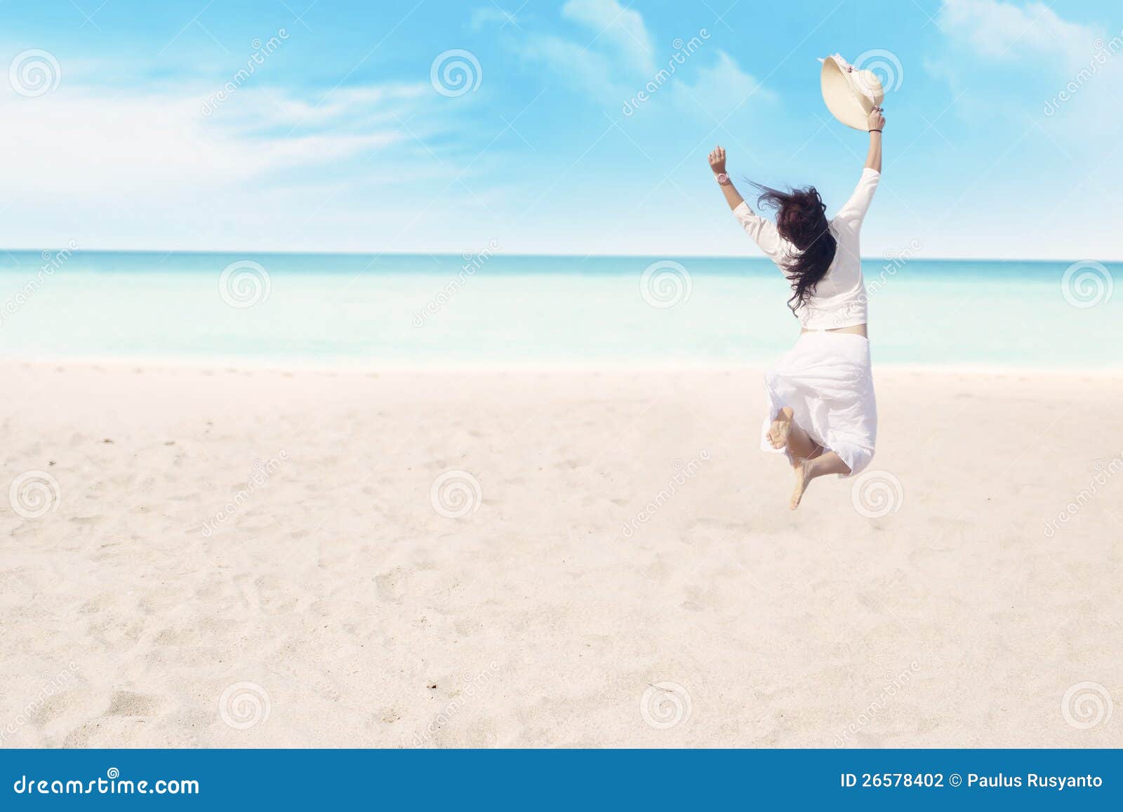 happy woman enjoying freedom