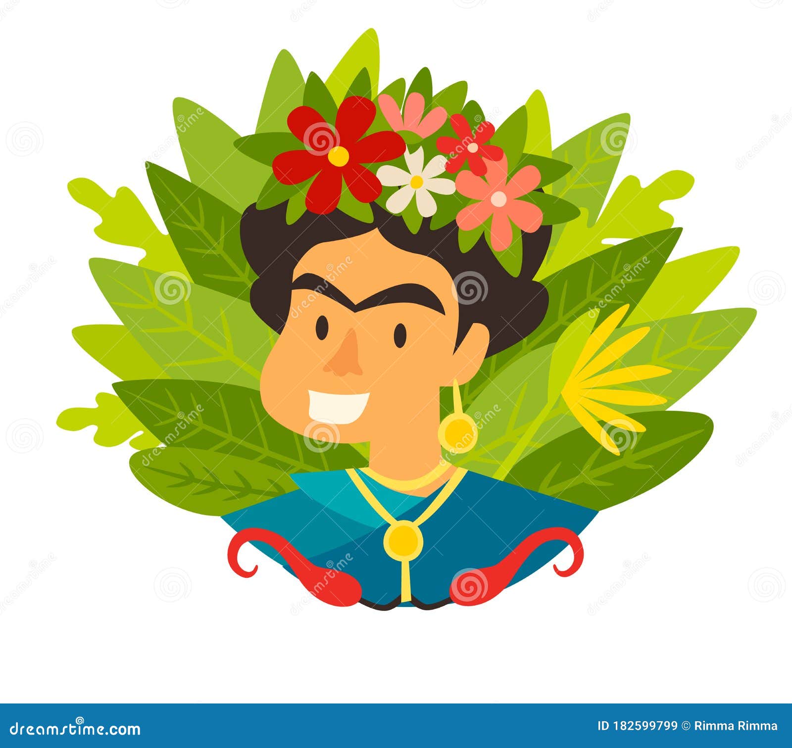unibrow clipart of flowers
