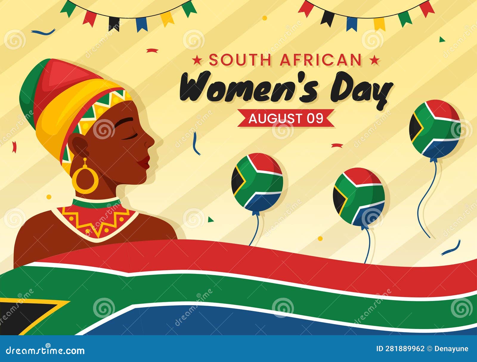 Happy Women Africa Day Celebration Vector Illustration with Ethnic ...