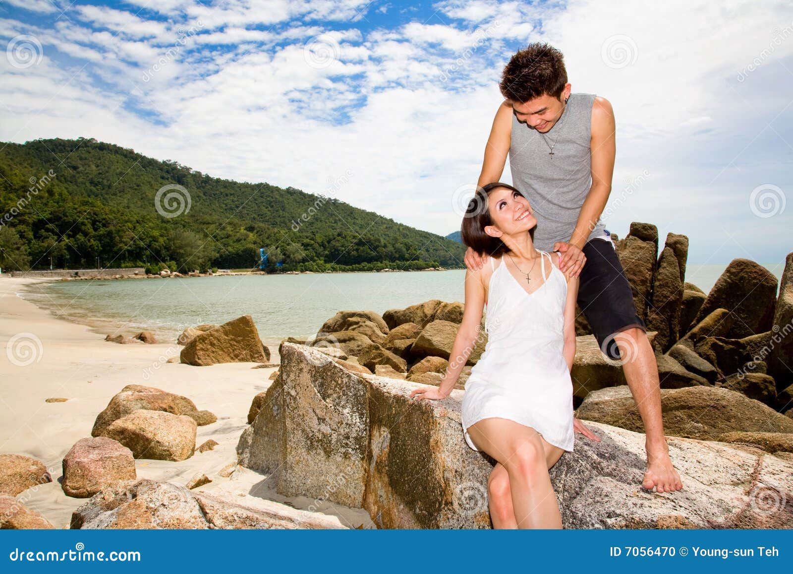 Happy Young Asian Couple Stock Photo Image Of Romance 70564