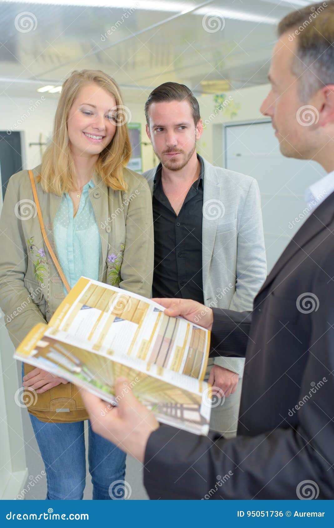 Happy Young Couple with Real Estate Agent Stock Photo Image of happy