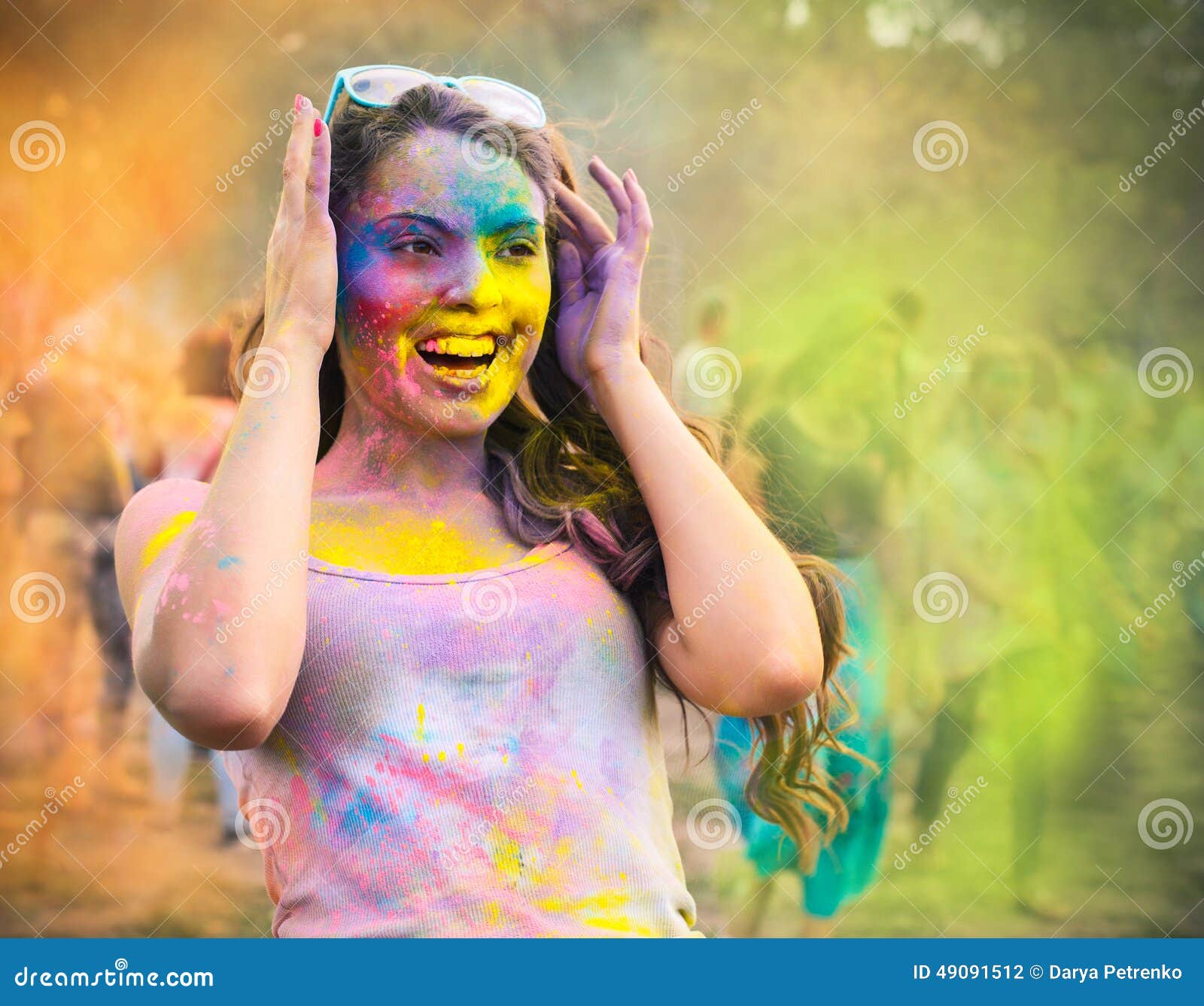 holi color young