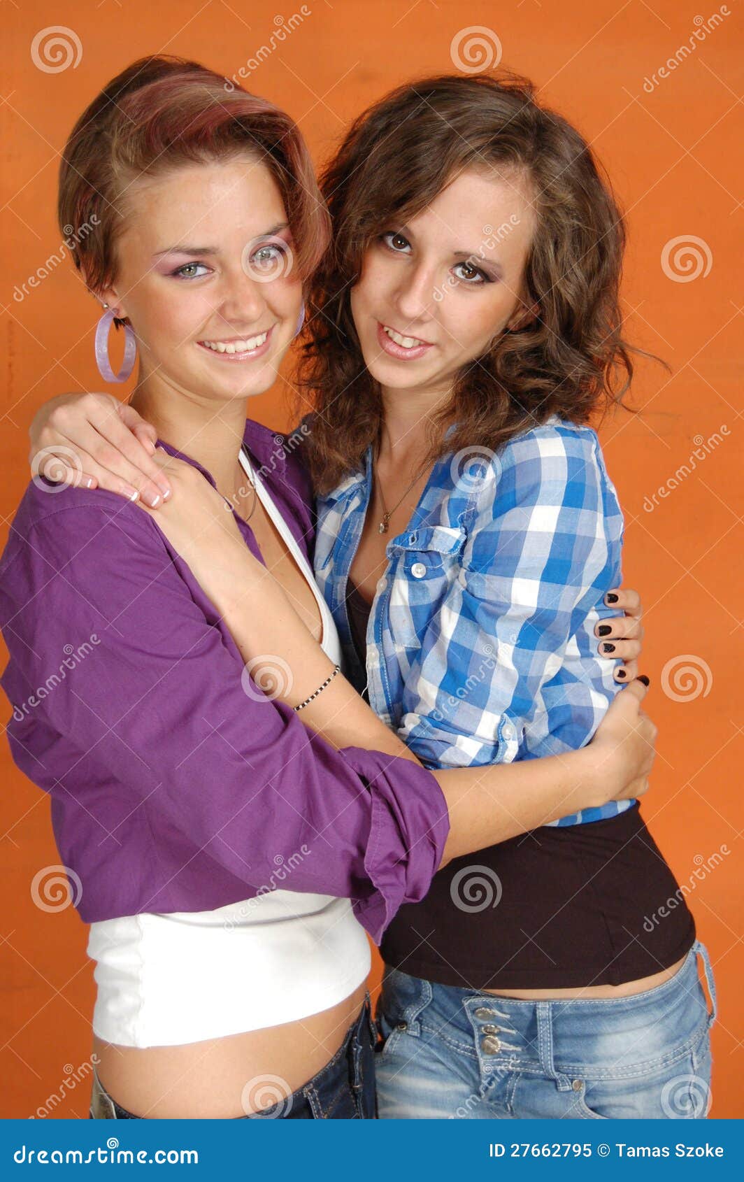 Happy young girlfriends stock image. Image of healthy - 27662795