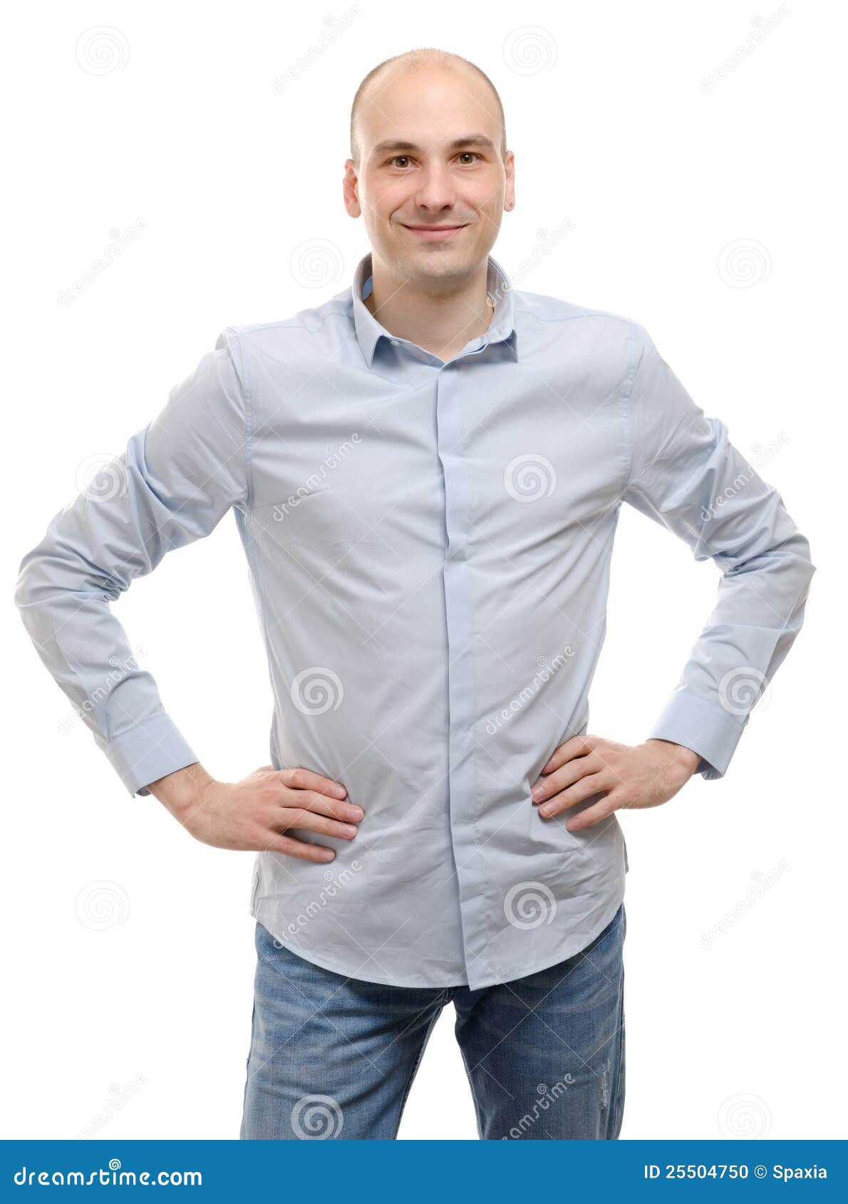 Happy young man smiling stock photo. Image of bald, joyful - 25504750