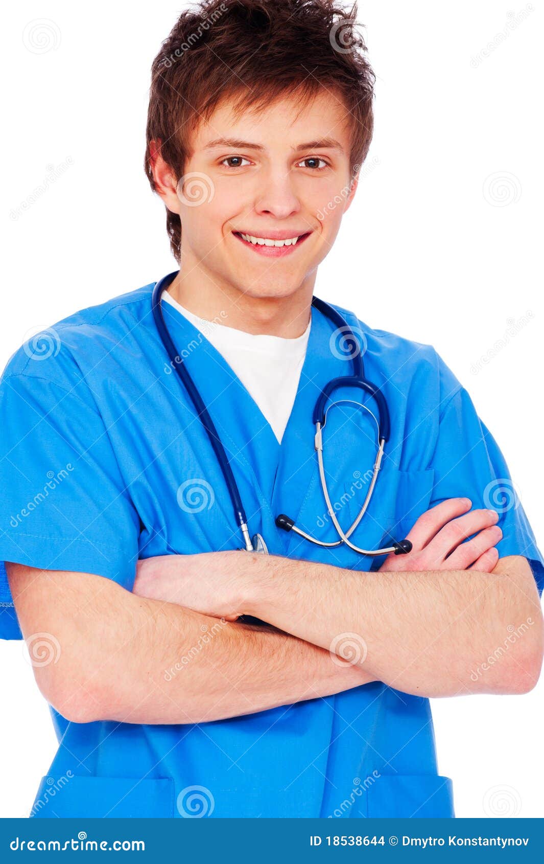 Happy young nurse boy stock photo. Image of happiness 18538644