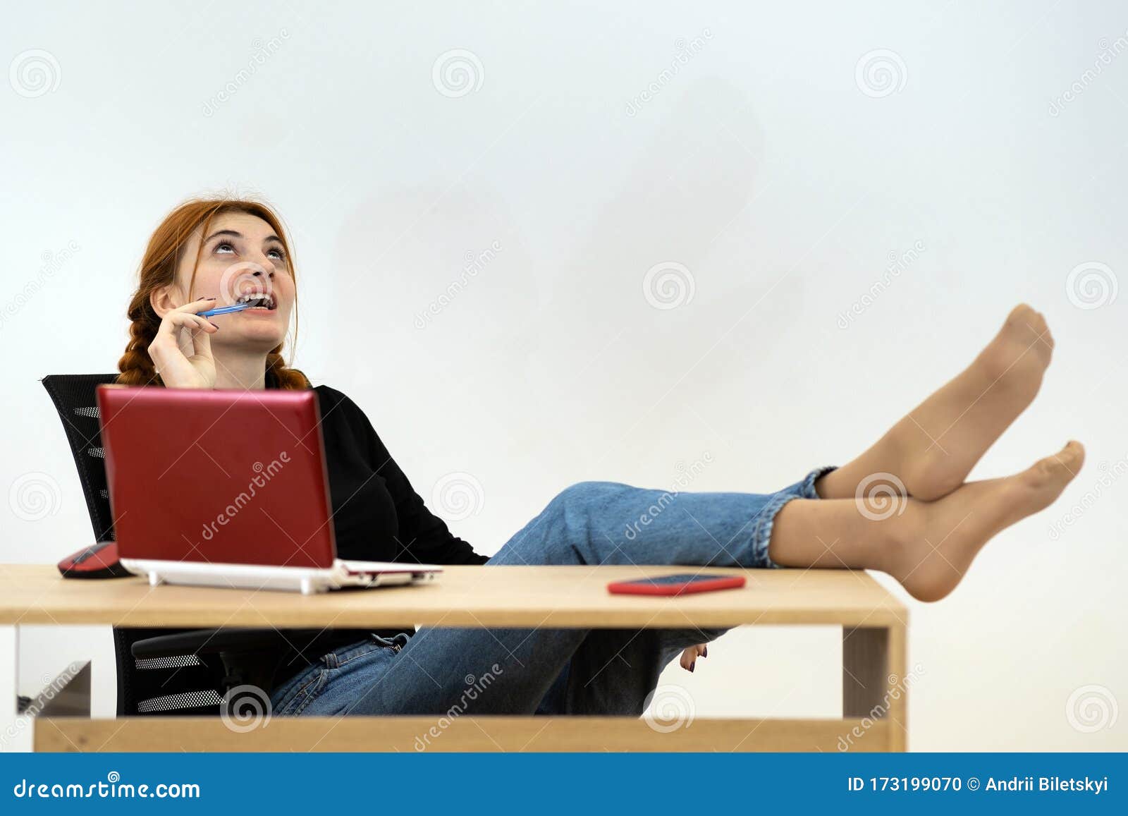 4,019 Woman Feet On Desk Images, Stock Photos, 3D objects