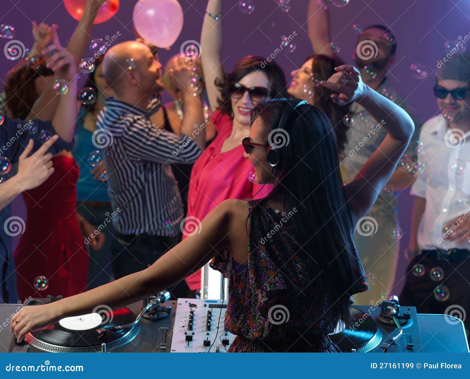 Happy Young People Dancing In Night Club Royalty Free Stock Images ...