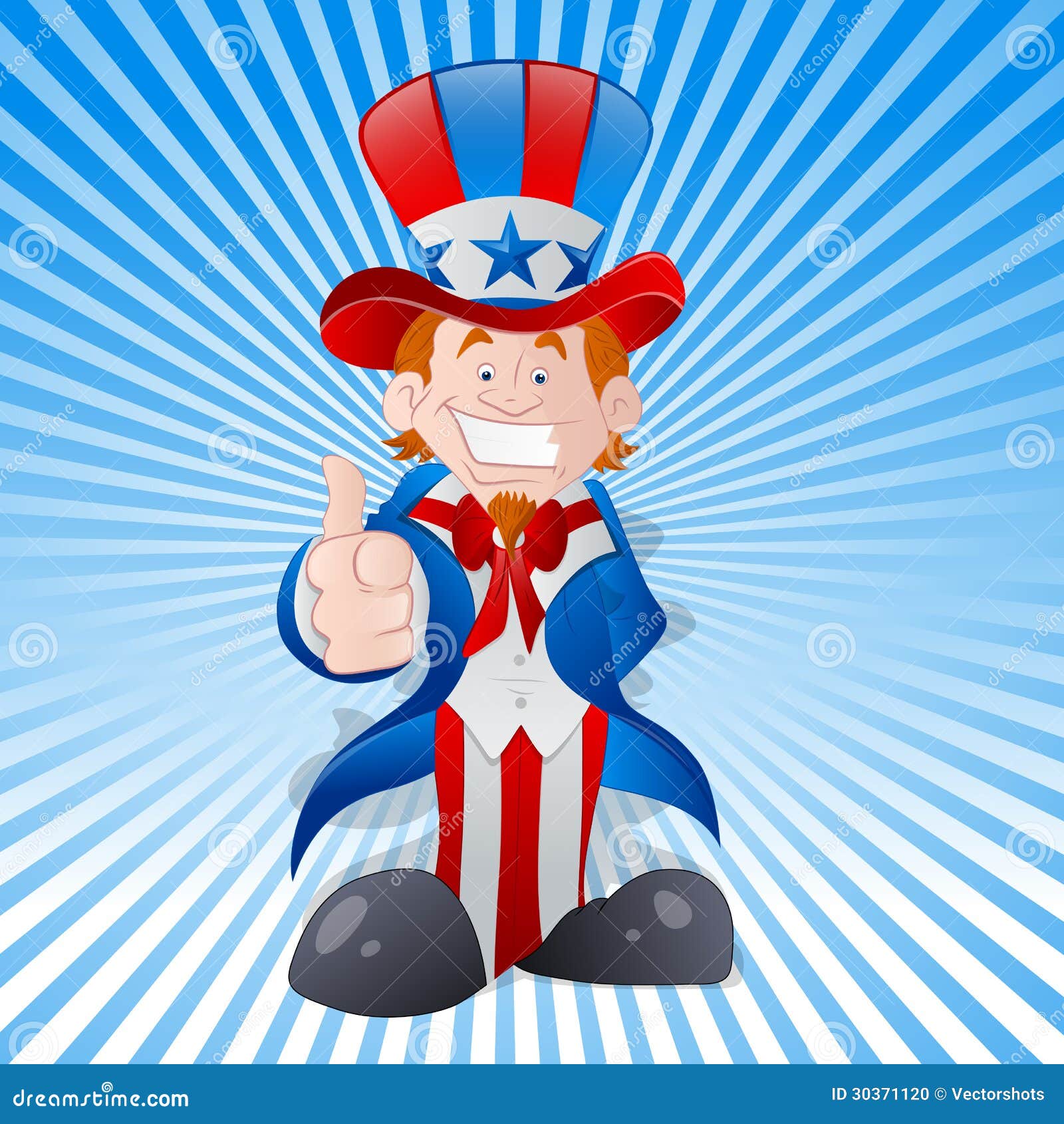 Happy Uncle Sam Vector Illustration | CartoonDealer.com #16940968