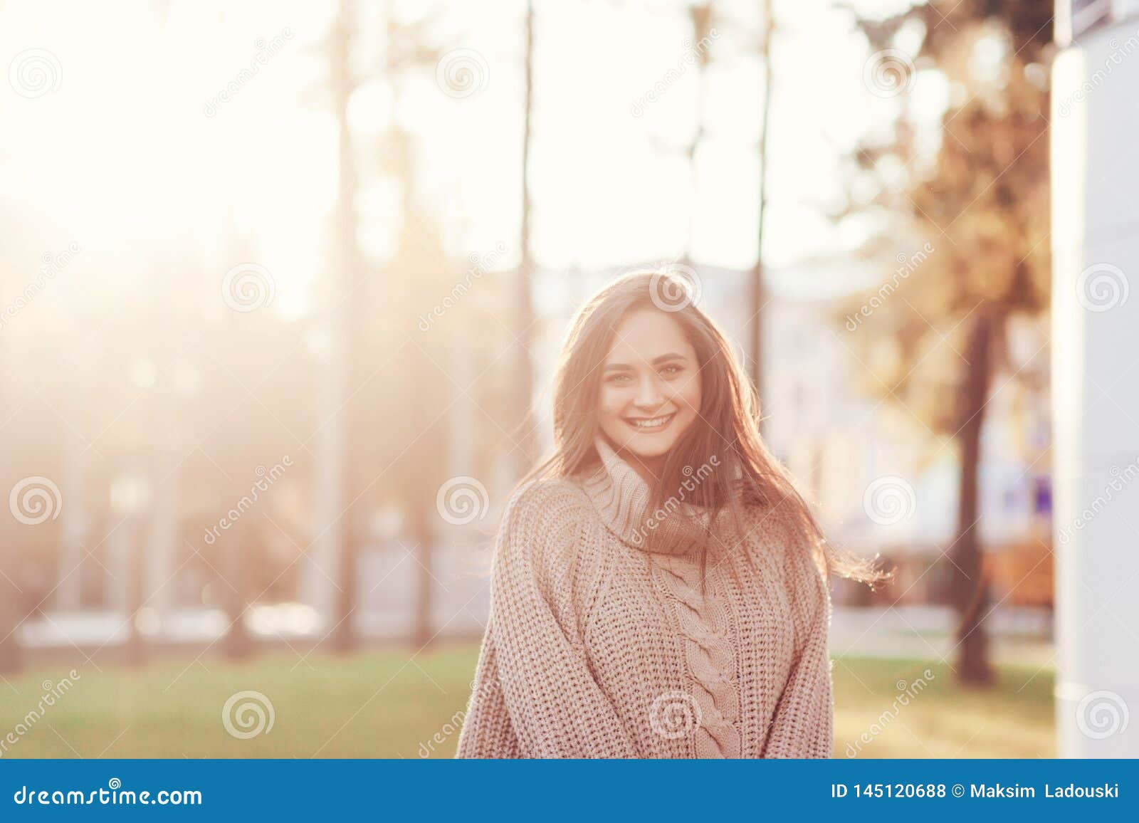 Happy Young Woman Enjoying Her Time Stock Photo - Image of gorgeous ...