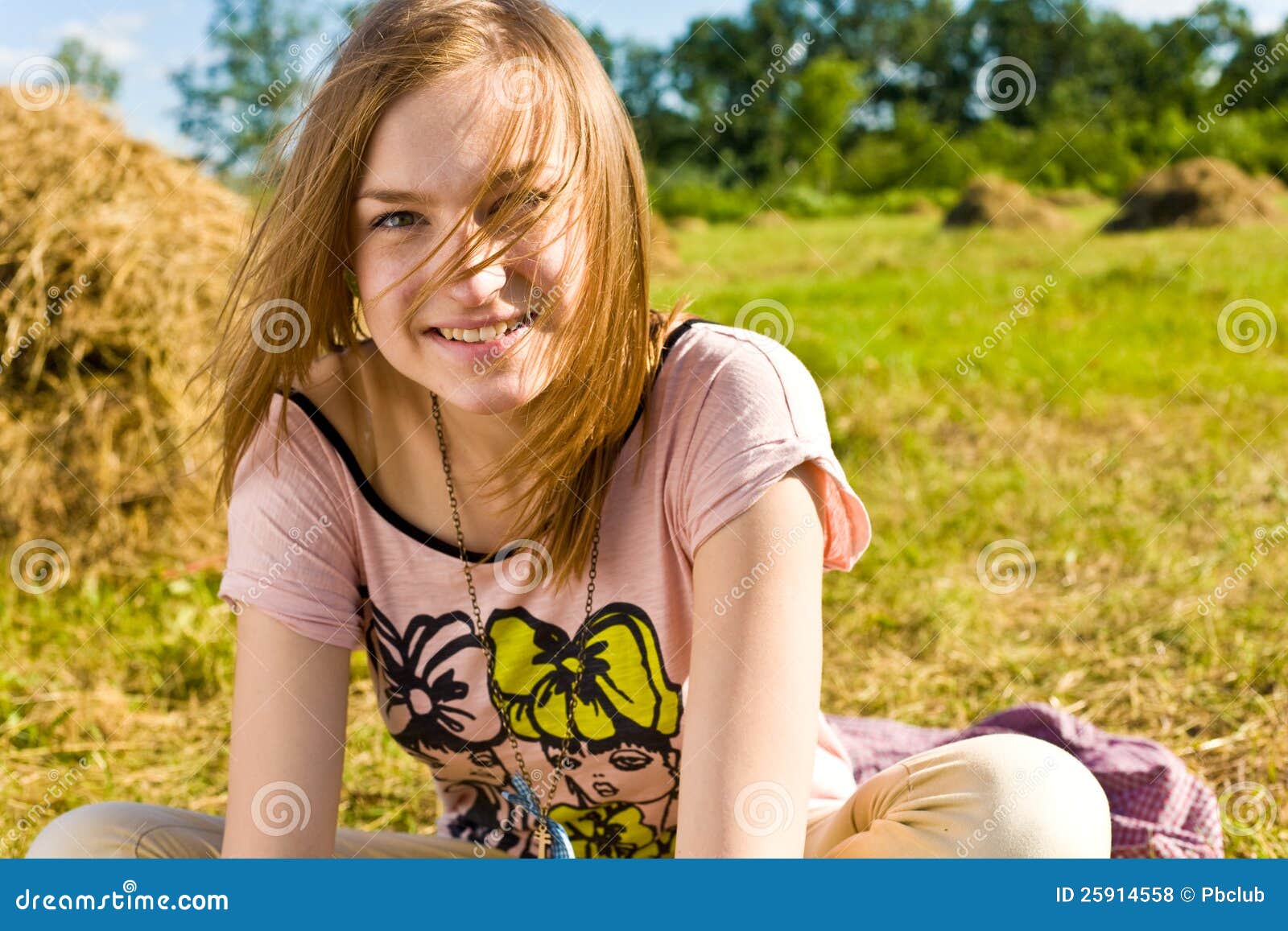 Happy young woman have fun stock photo. Image of hand 25914558