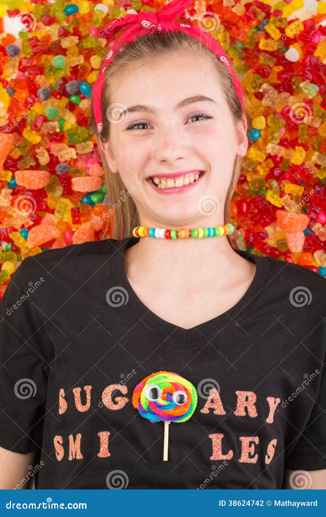 Hapy Candy Girl stock photo. Image of colorful, blissful 38624742