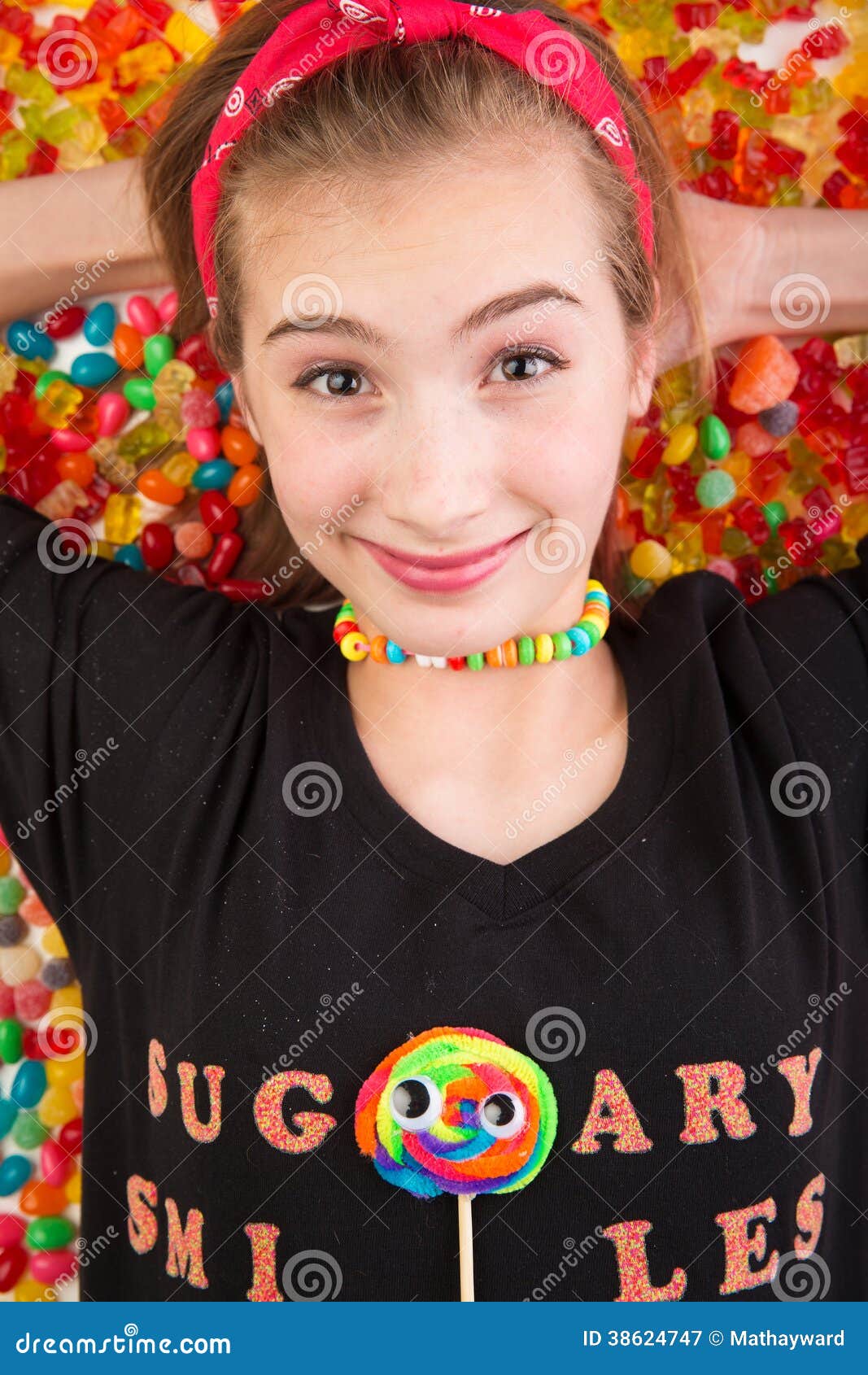 Hapy Candy Girl stock image. Image of jellybeans, blissful 38624747