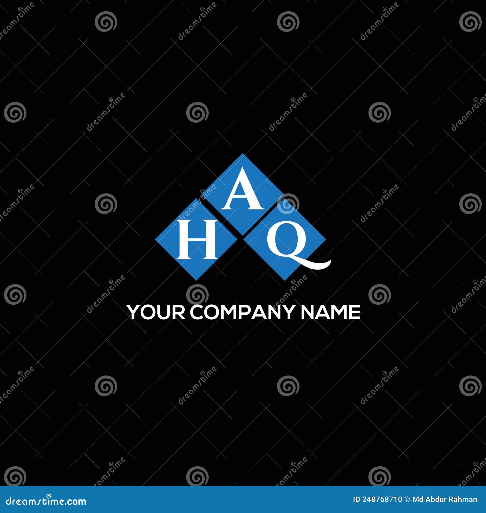 haq letter logo  on black background. haq creative initials letter logo concept. haq letter .haq letter logo  on