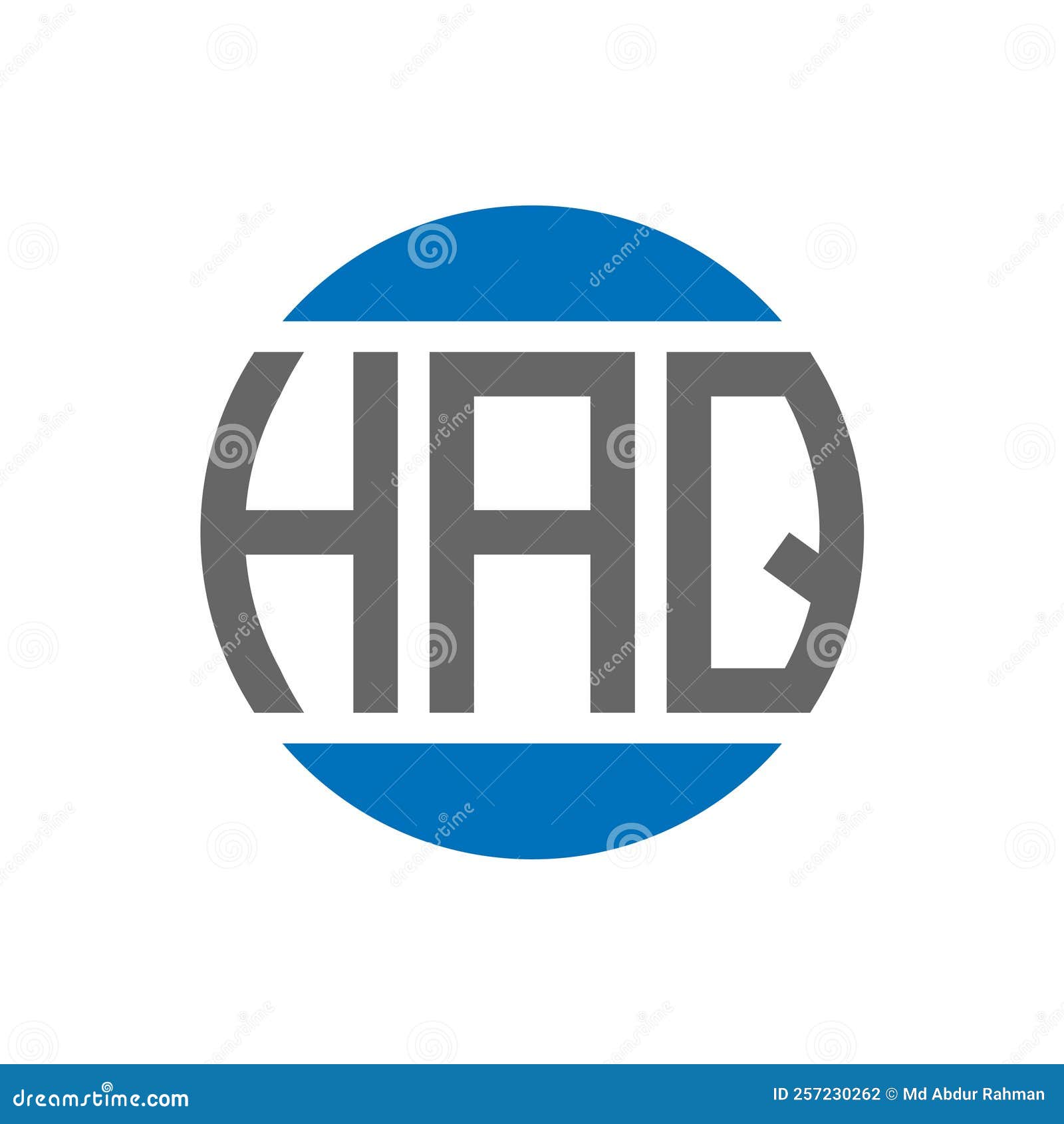 haq letter logo  on white background. haq creative initials circle logo concept. haq letter 