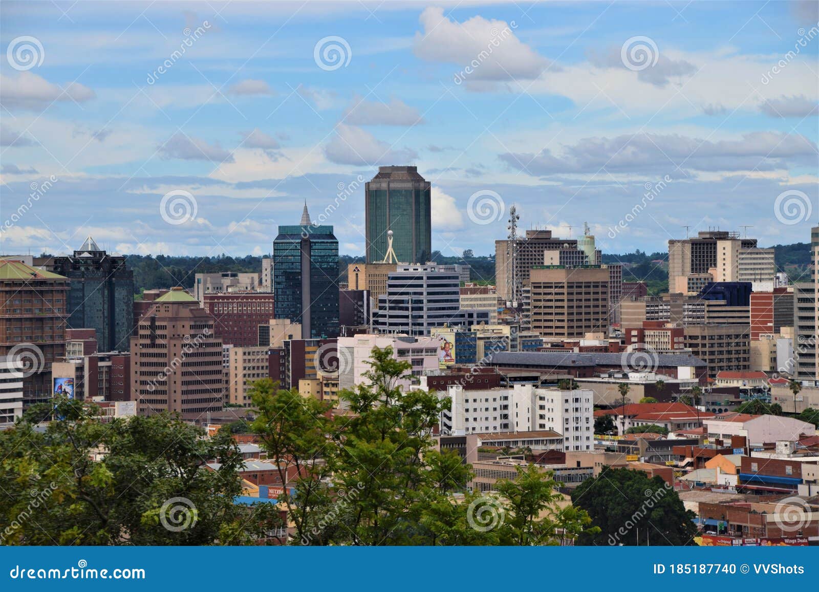 Harare Zimbabwe Downtown City Centre Street View Editorial Photo