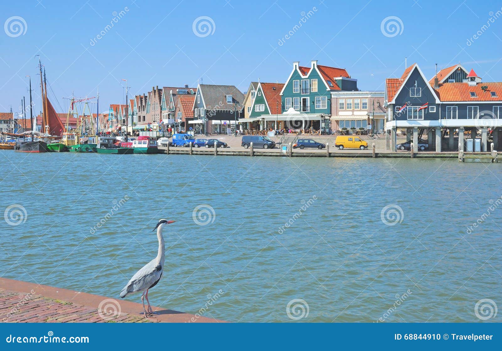harbor of edam-volendam at ijsselmeer,netherlands