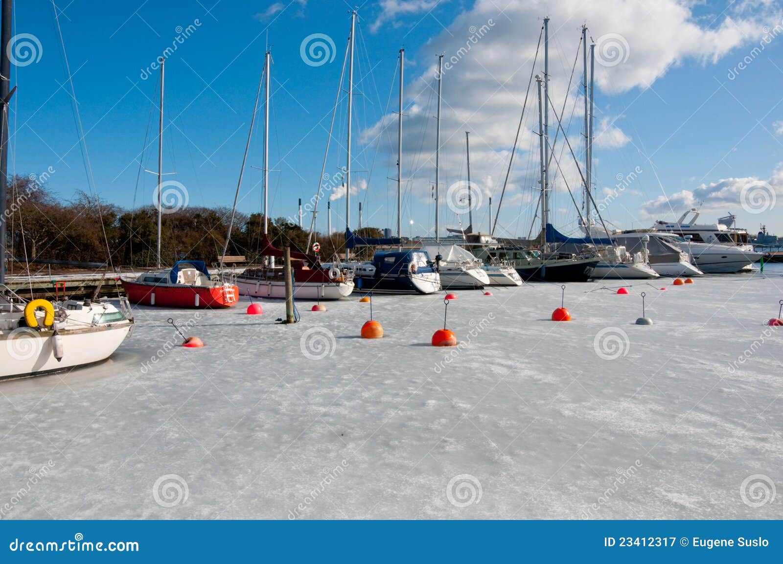 Harbor in the winter stock image. Image of denmark, nature 23412317