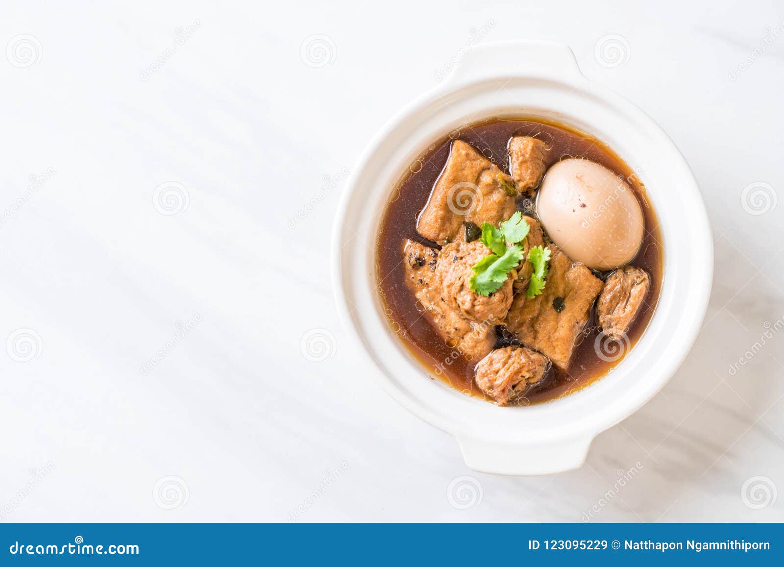 Hardboiled Eggs in the Sweet Gravy with Tofu Stock Image Image of dinner, boiled 123095229