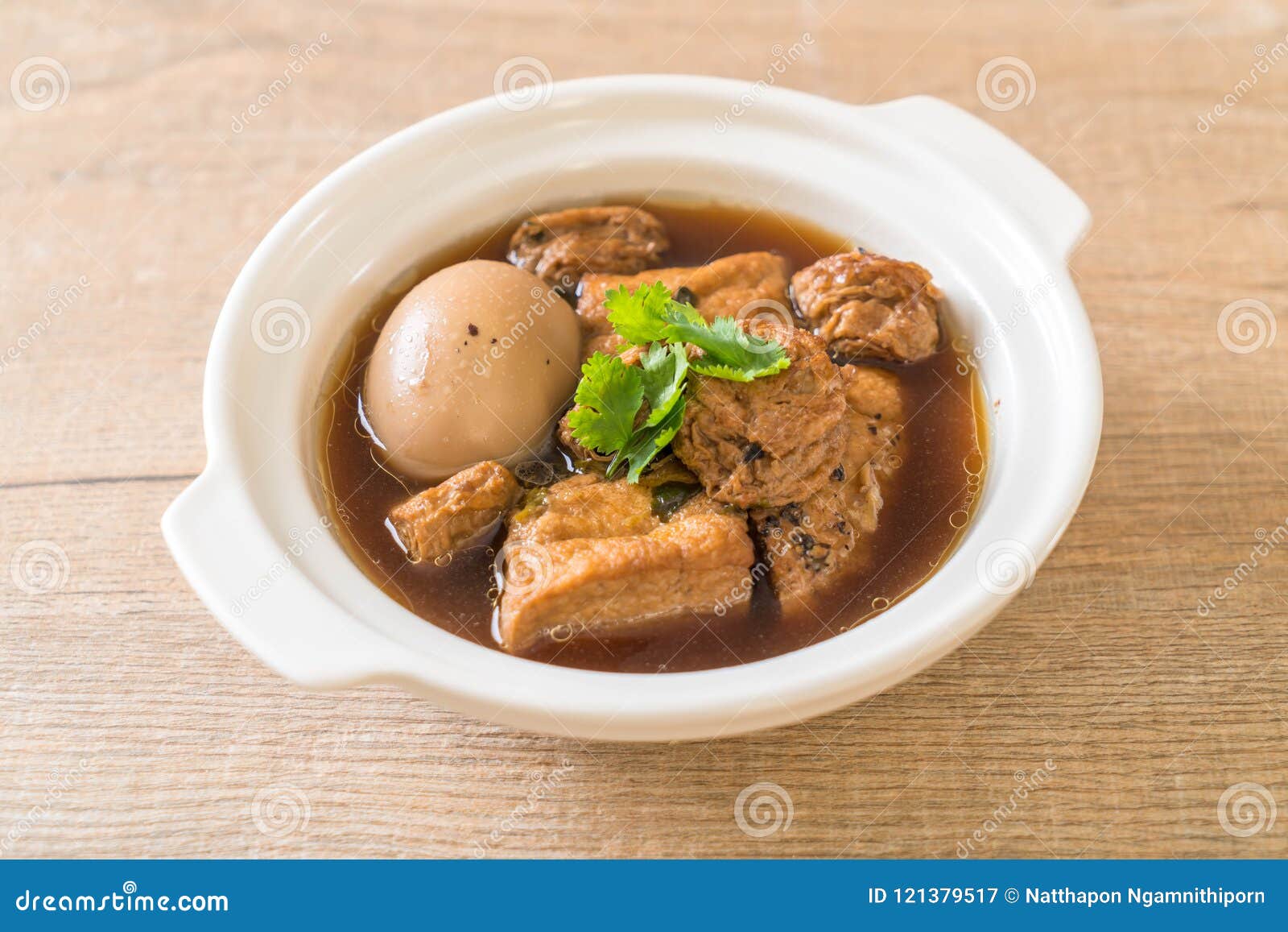 Hard-boiled Eggs In The Sweet Gravy With Tofu Stock Image ...