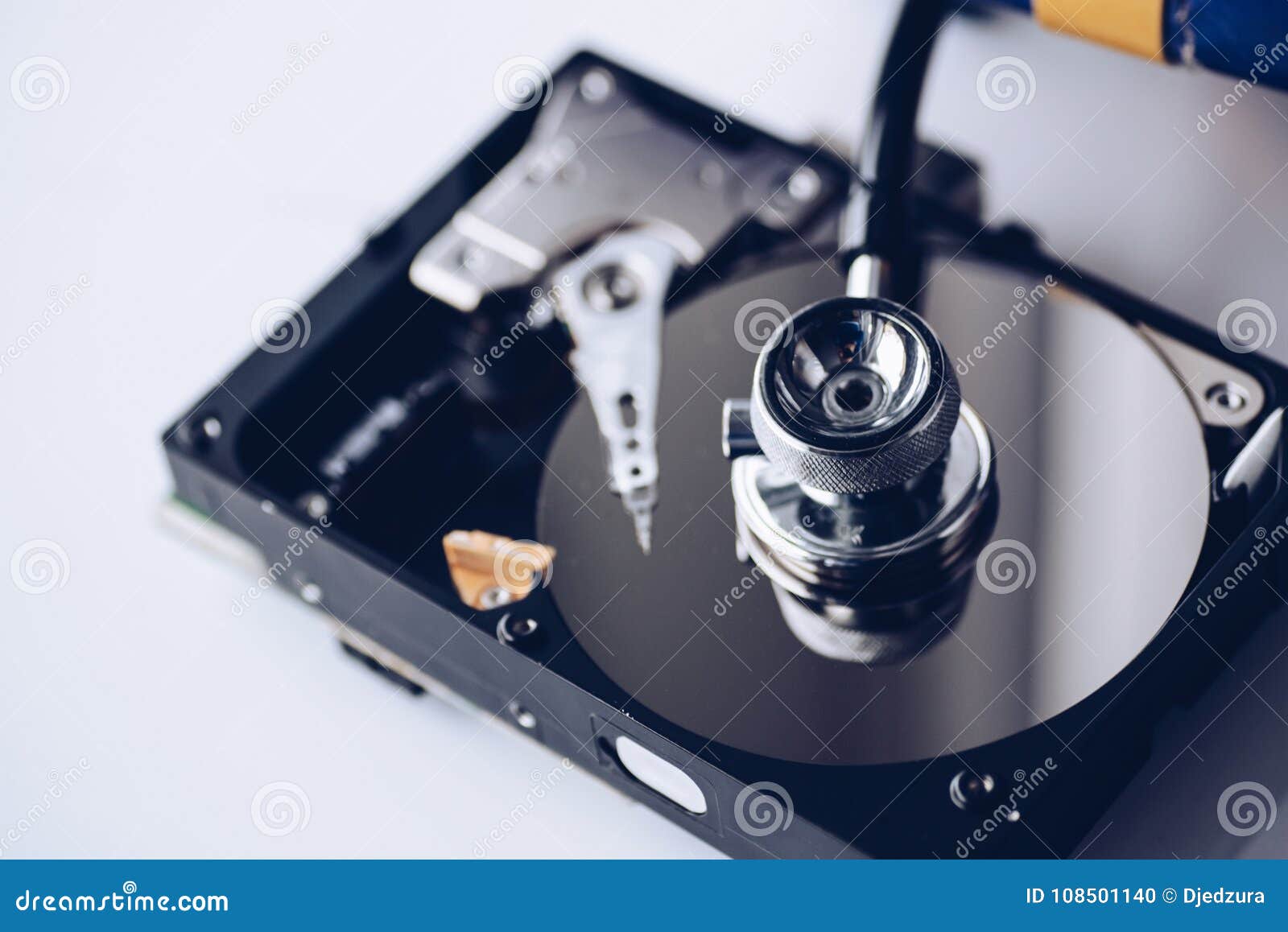 Hard disk drive health. stock photo. Image of care, diagnosing 108501140