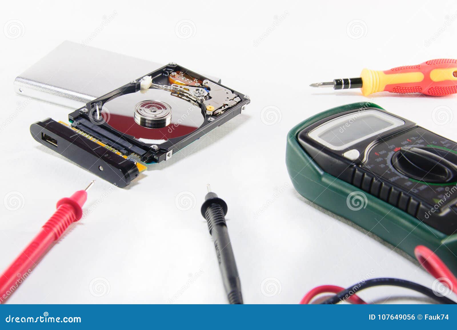 Hard disk repairing stock photo. Image of disk, technology 107649056