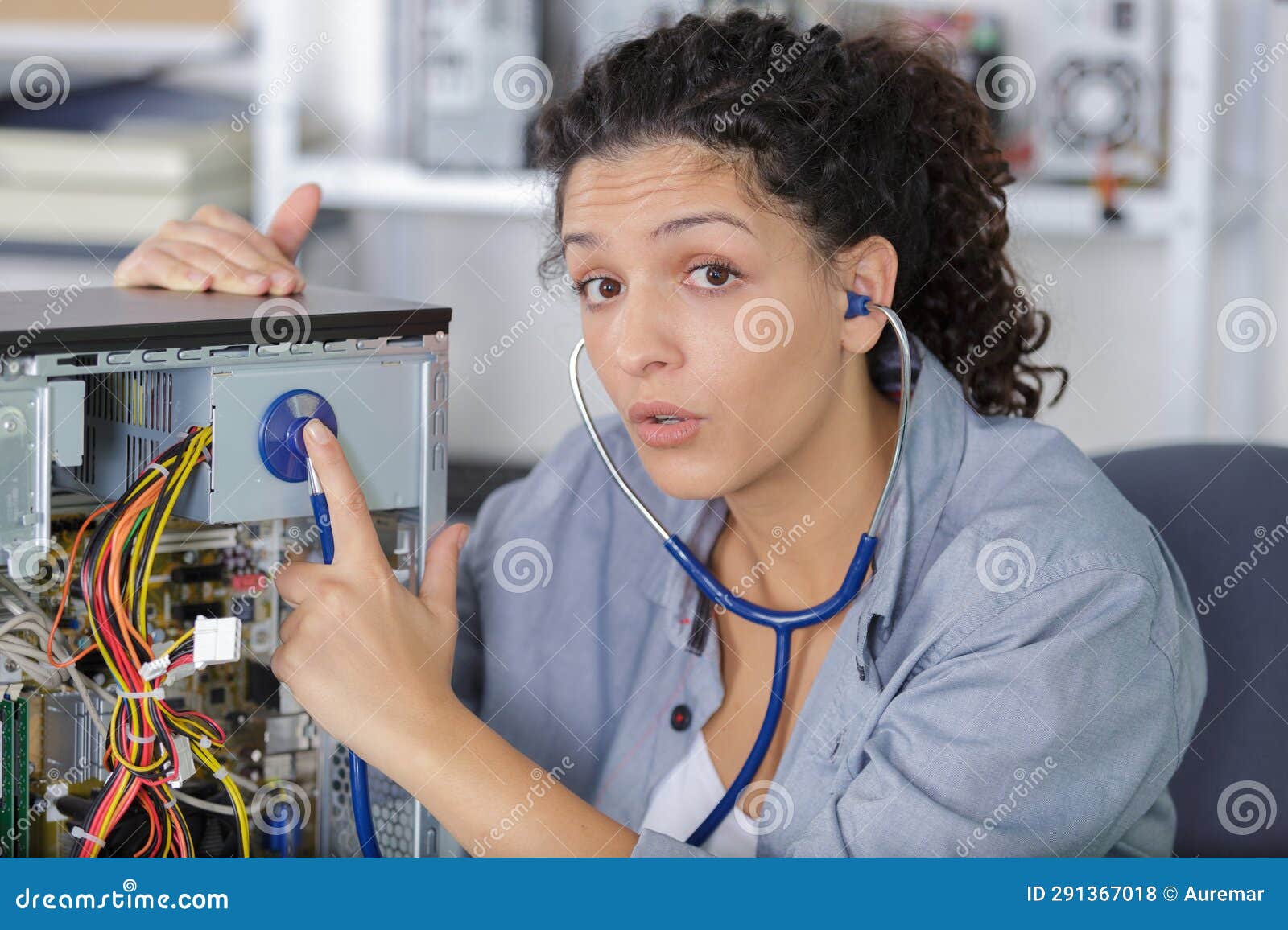 Hard Drive Repair and Data Recovery with Restoration Stock Photo