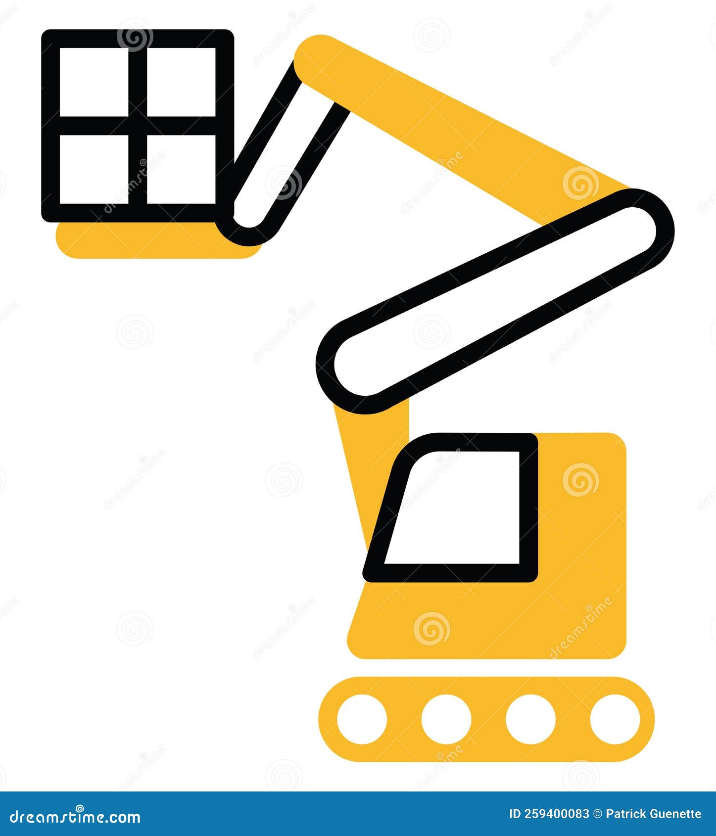 Cherry Picker Cartoon Vector 92538687