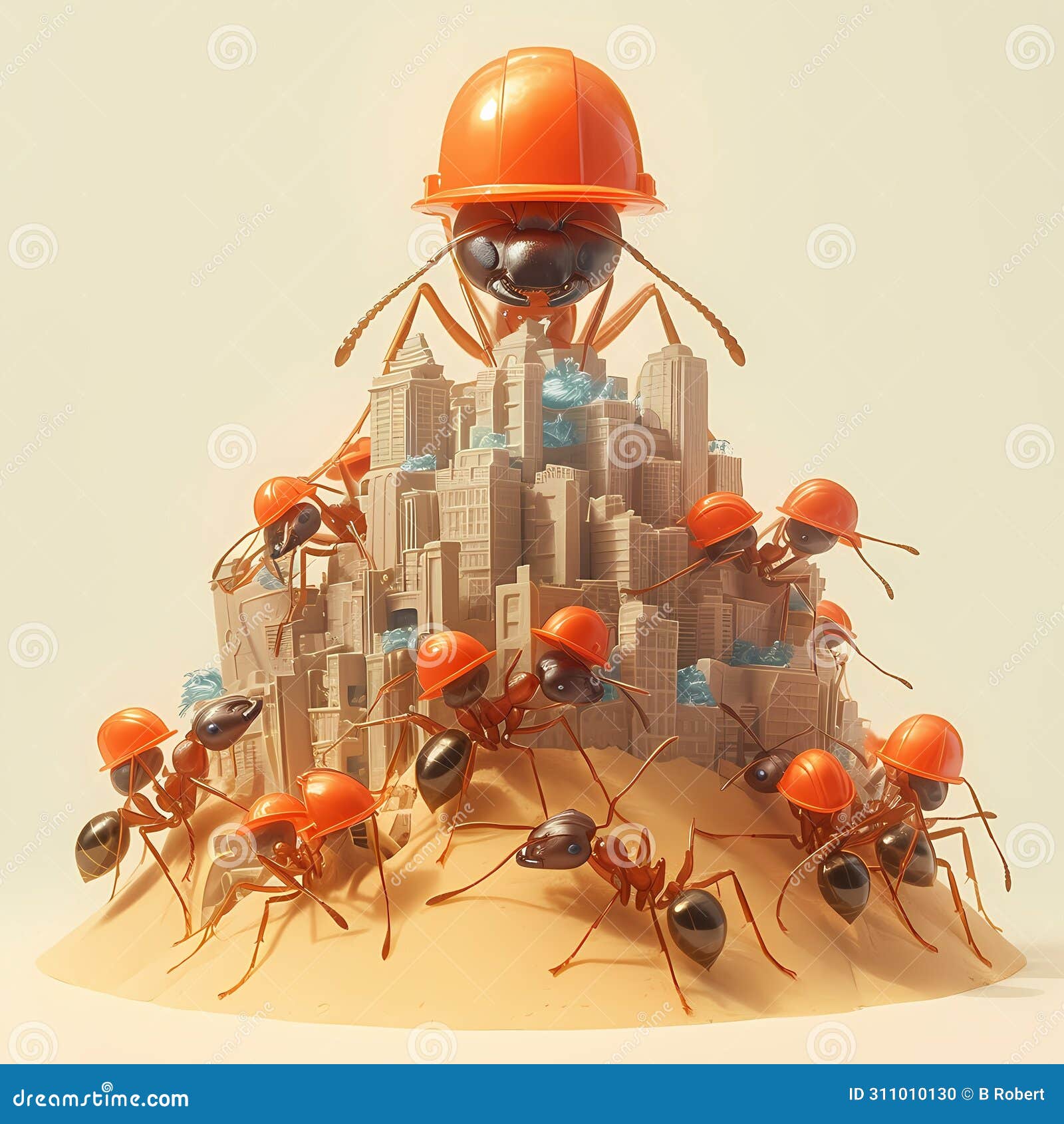 hard-hat ant colony - a unique creature's construction project