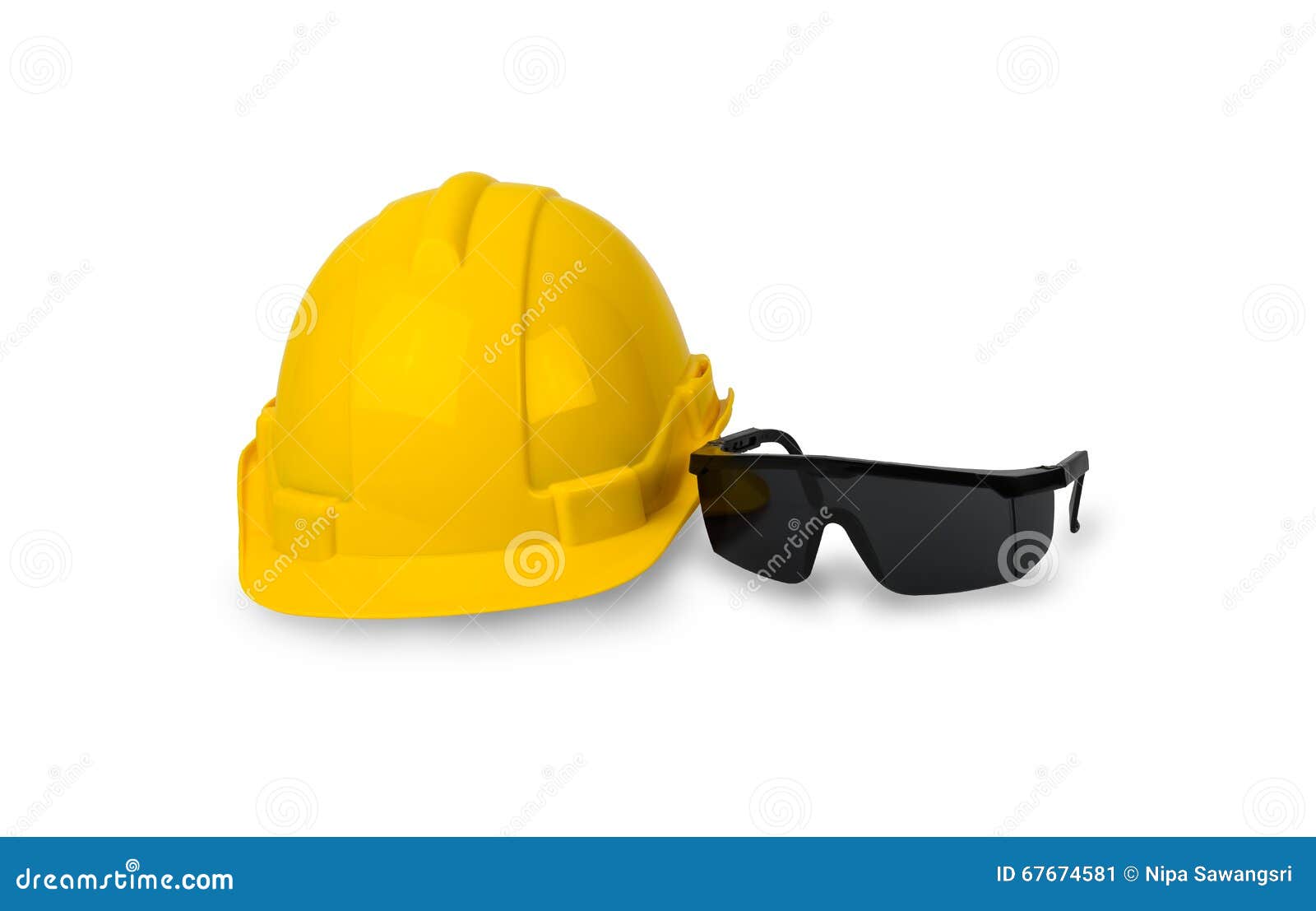 Hard Hat and Goggles Isolated Stock Image Image of tool, safe 67674581