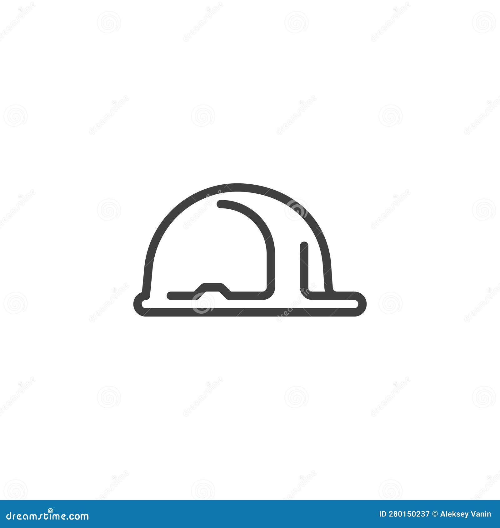 hard hat line icon