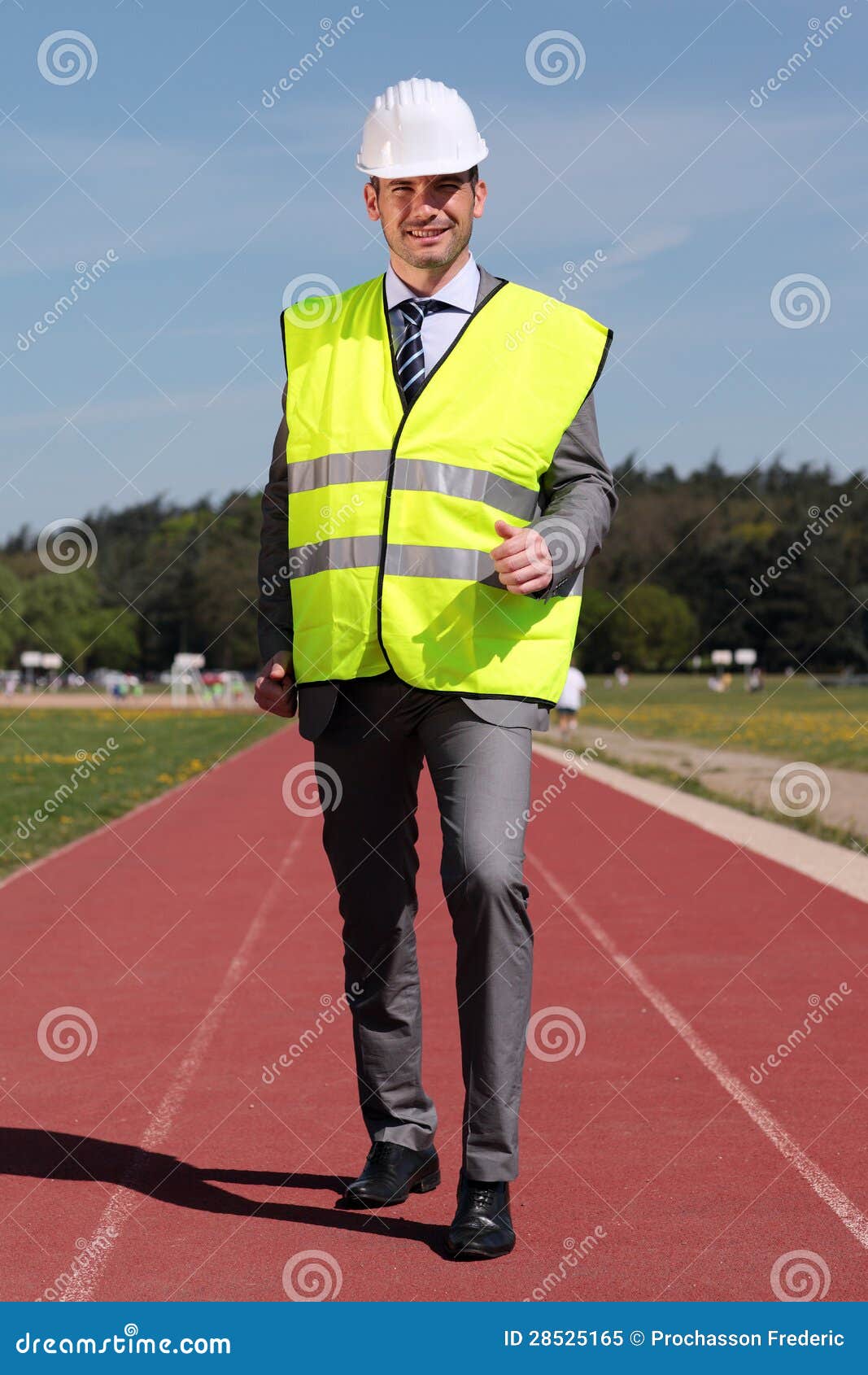 Hard hat man stock image. Image of manager, arms, smiling 28525165