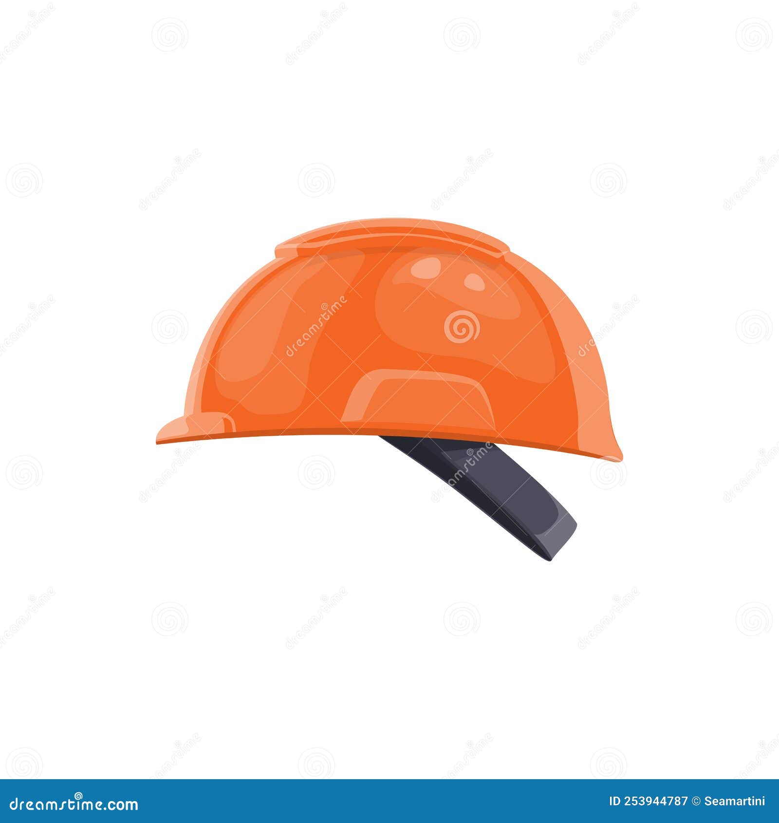 Hard Hat, Protection Helmet Construction Bump Cap Stock Vector